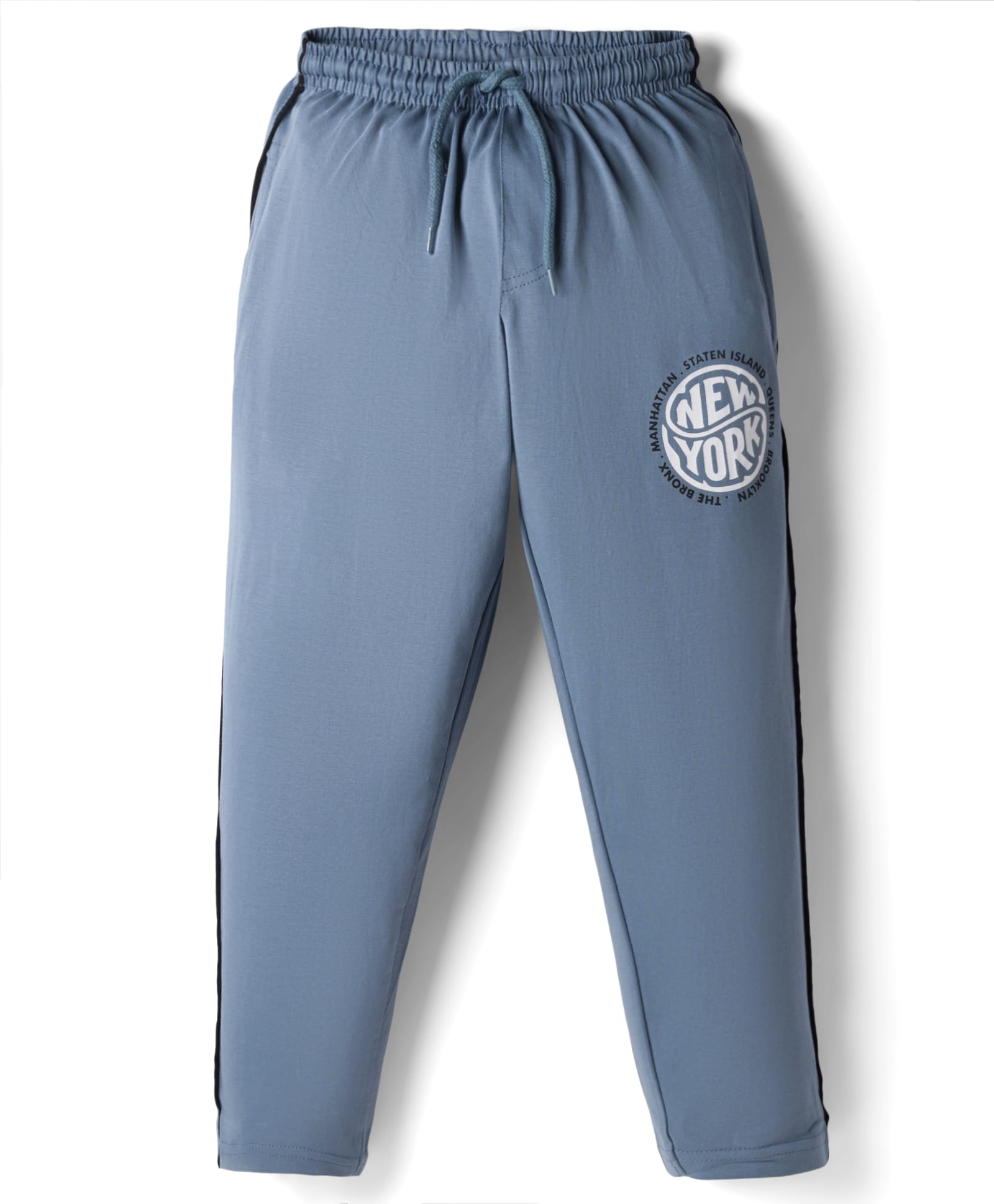 Taeko Single Jersey Knit Full Length Lounge Pant With Text Print - Blue-picture-22