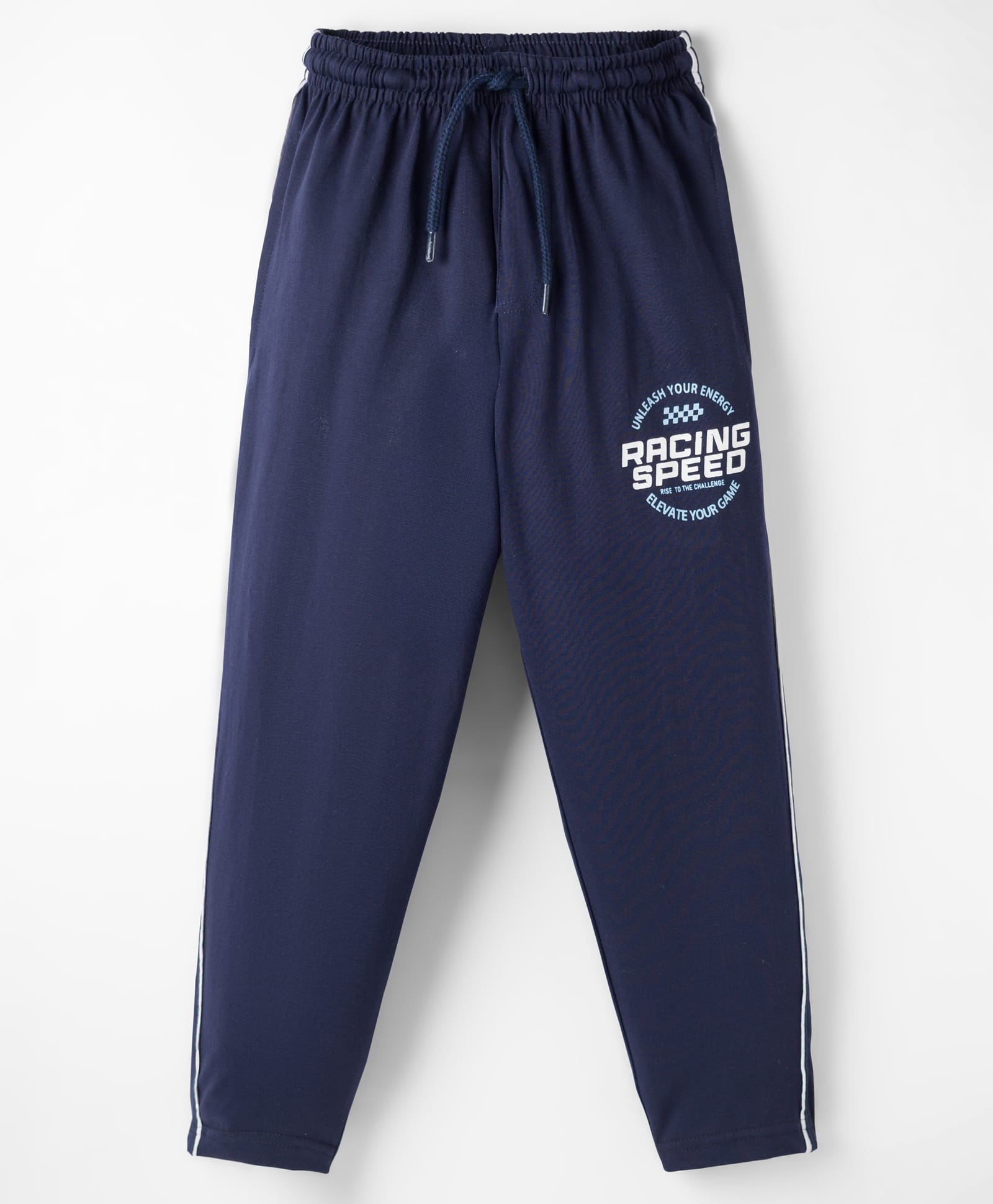 Taeko Single Jersey Knit Full Length Lounge Pant With Text Print - Navy Blue-picture-12