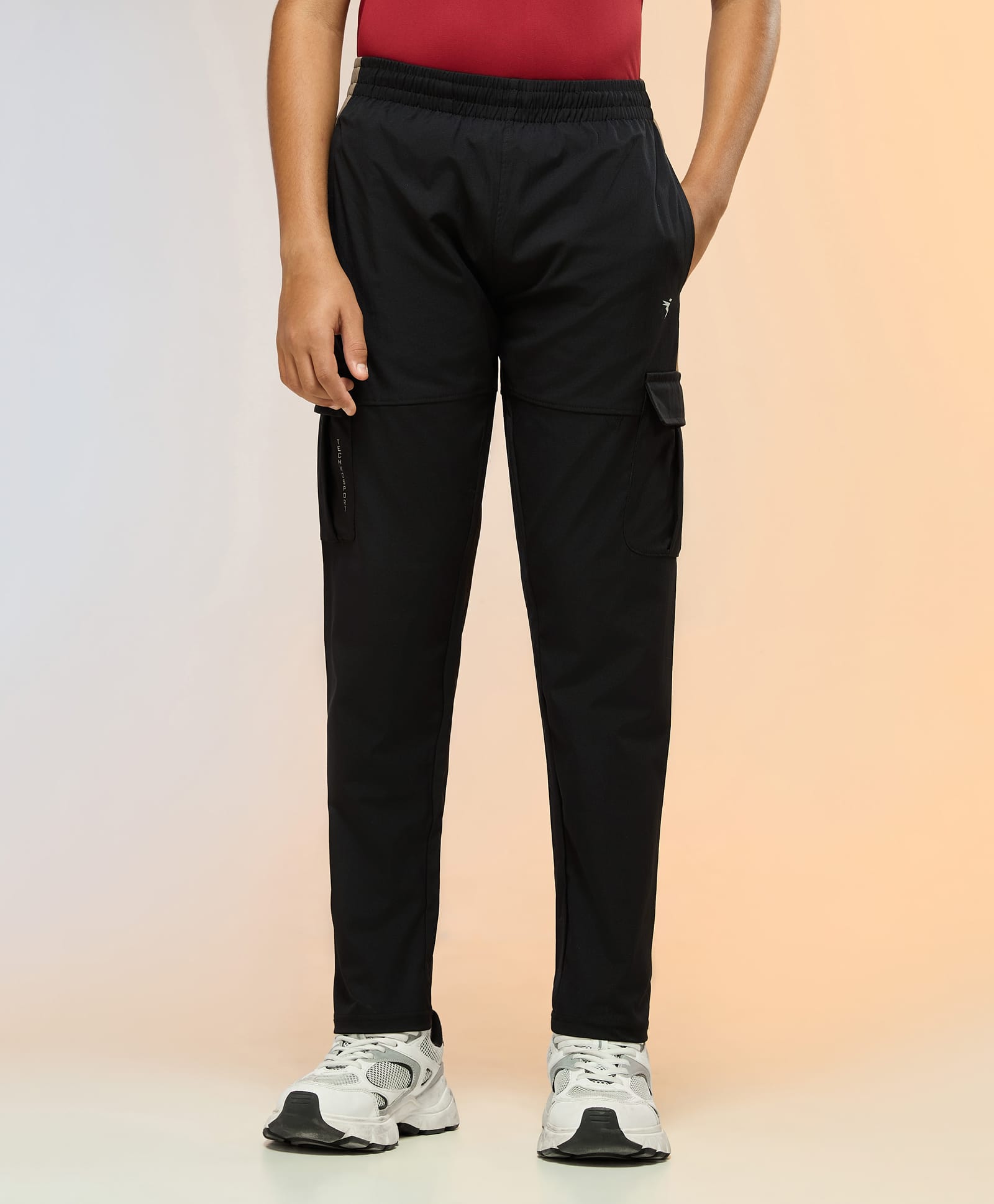 Technosport Knit Solid Track Pant - Black-picture-28