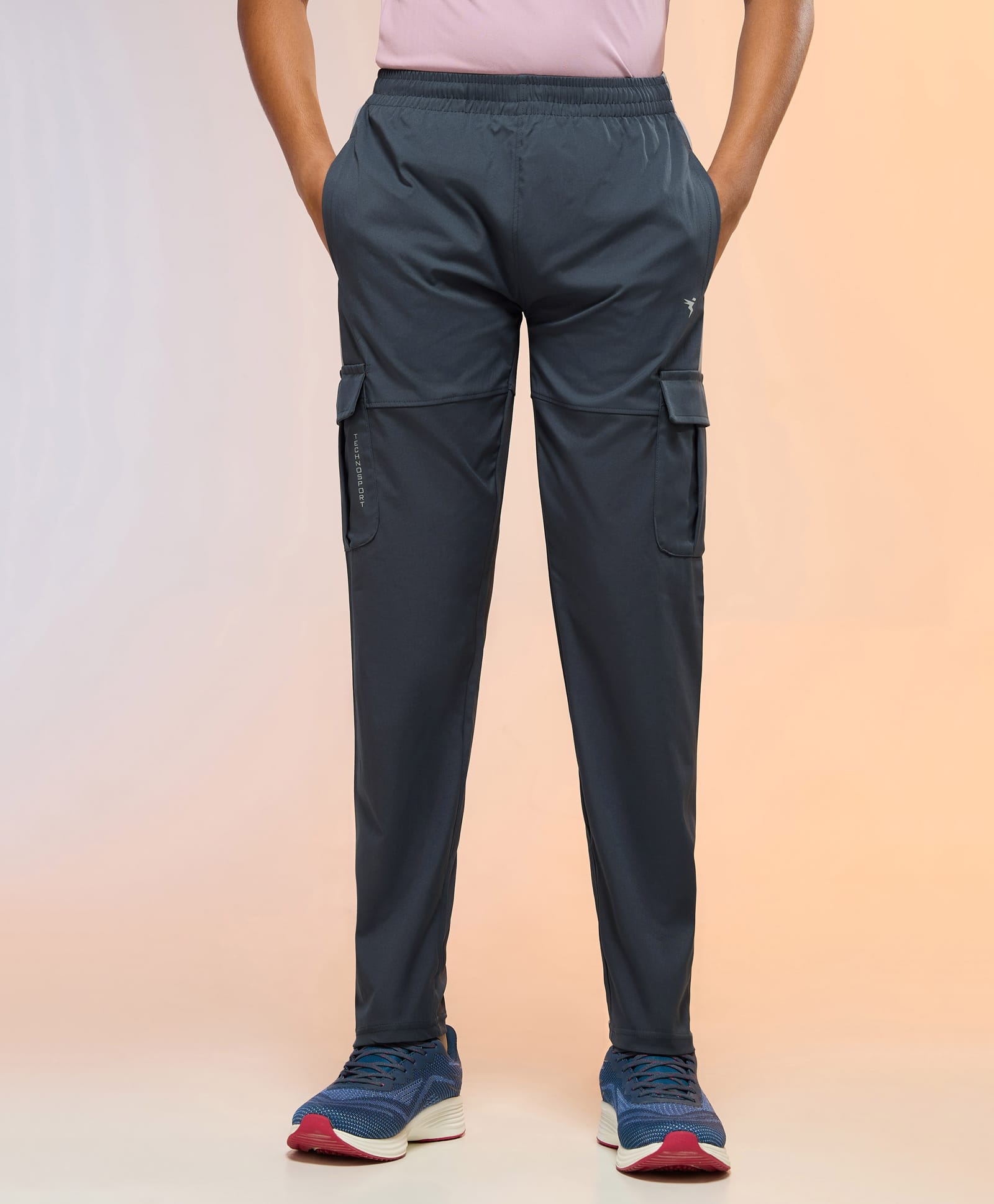 Technosport Knit Solid Track Pant - Carbon Grey-picture-27