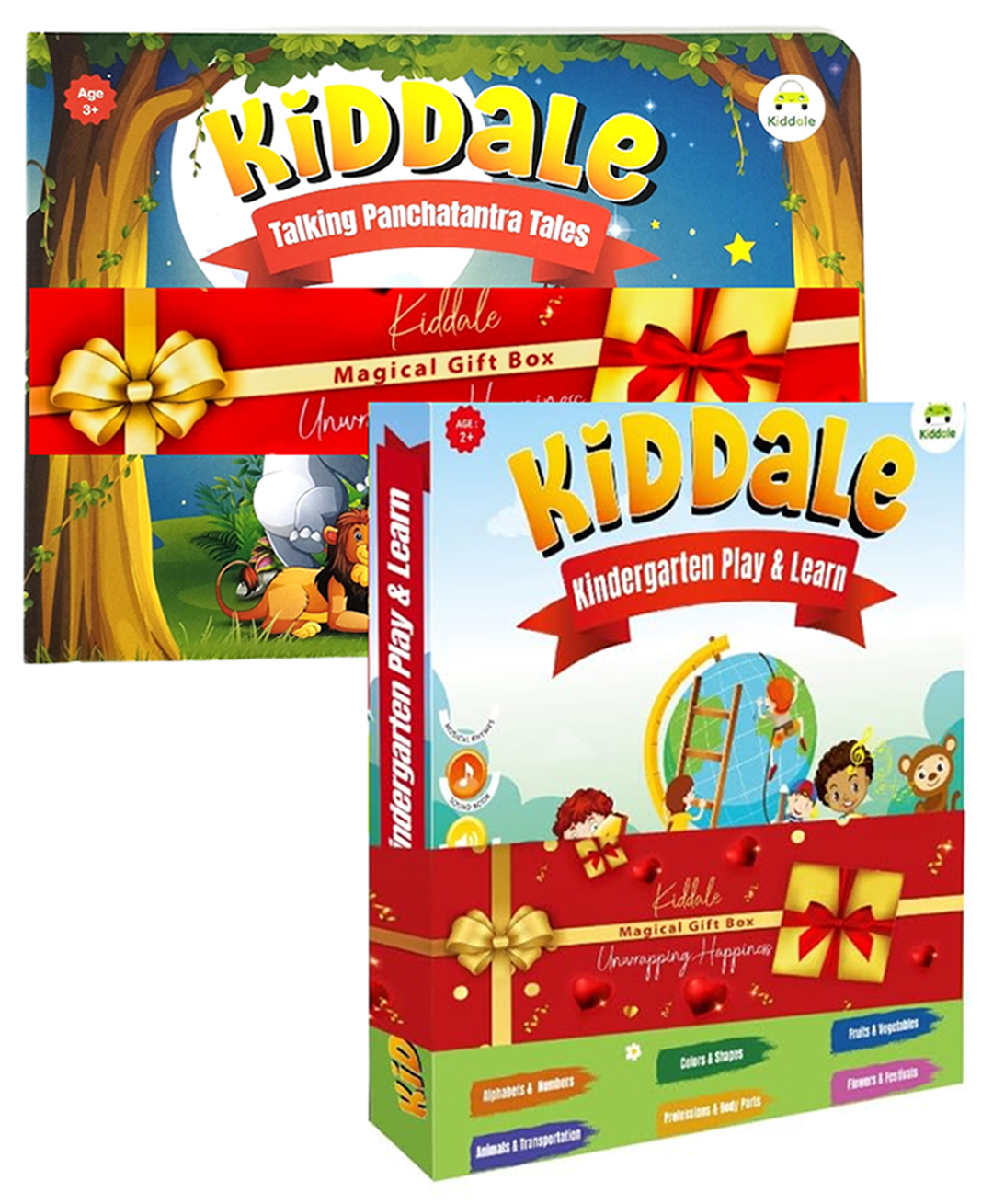 Kiddale Educational Pack of 2 Interactive ABC Sound Book with 8 Classic Panchatantra Stories-image-27