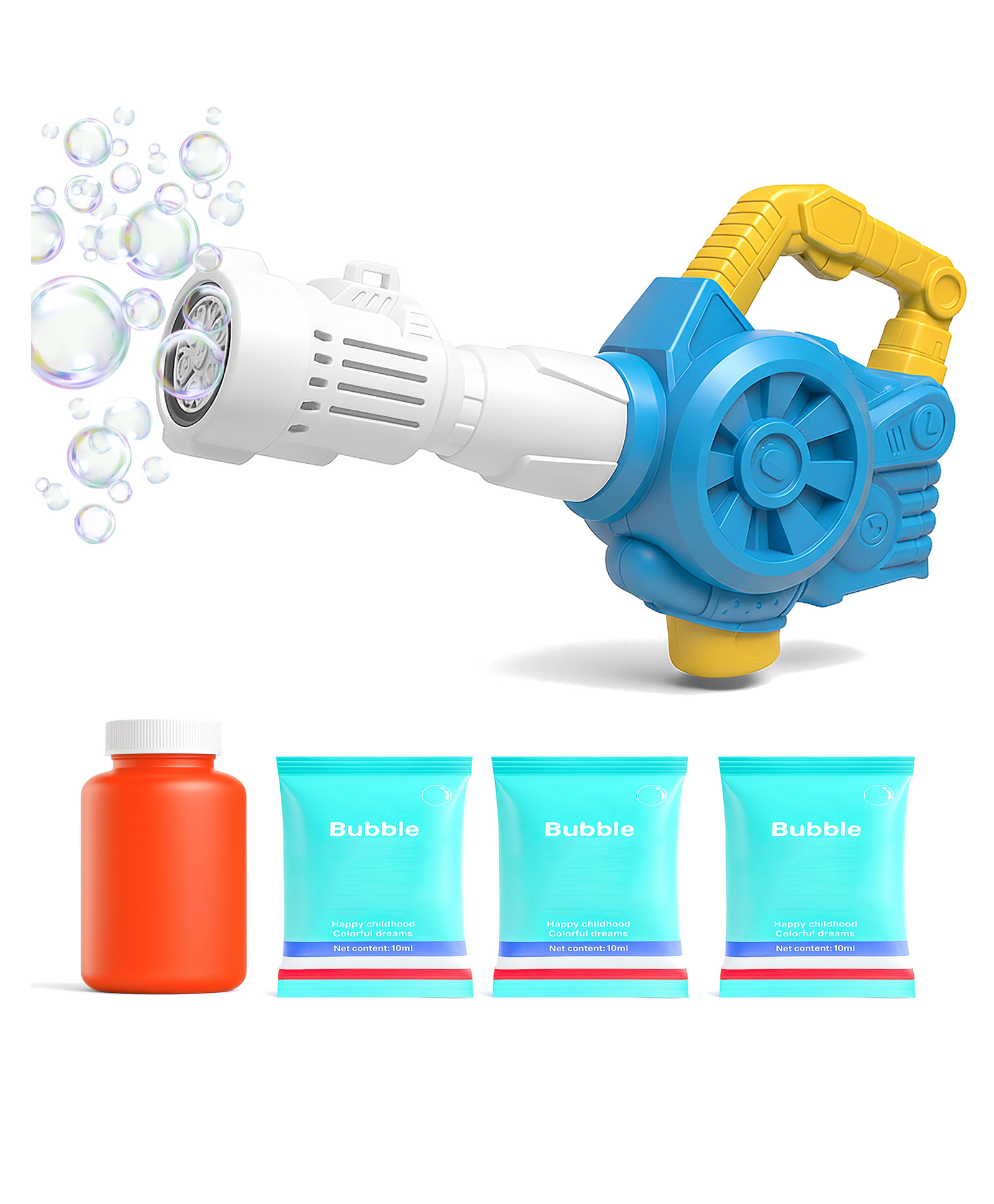 VGRASSP Bazooka Bubble Maker Toy Gun For Kids With Soap Solution And 2 Bottles - Battery Operated Indoor And Outdoor Bubble Machine toy Gift - Color May Vary-image-45