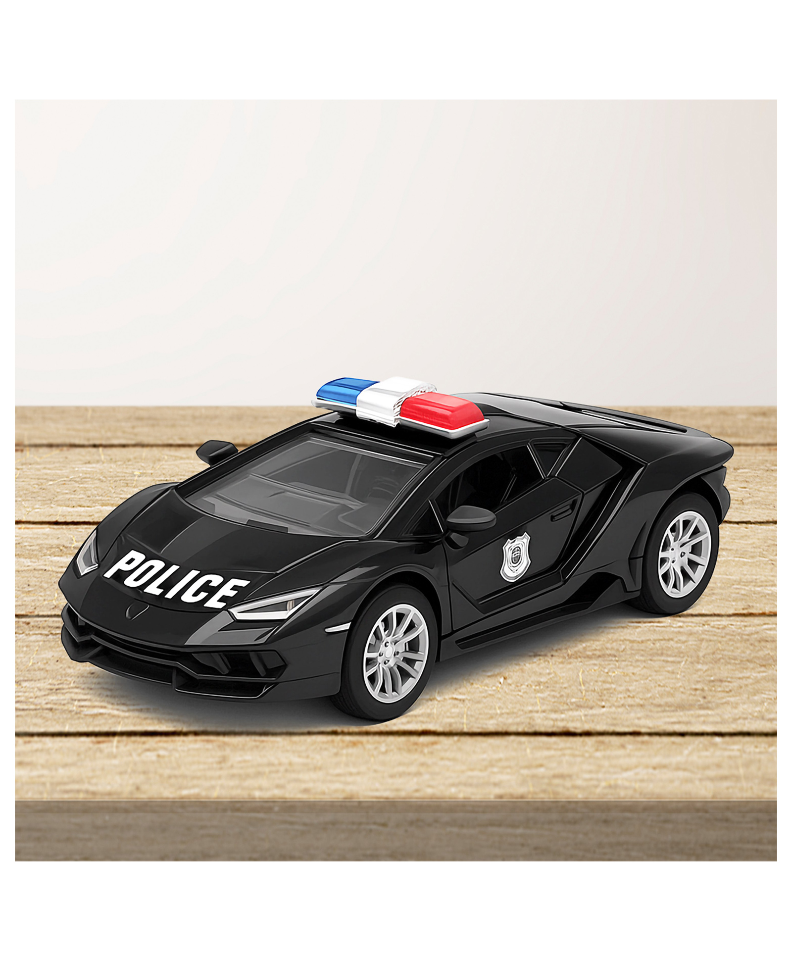 VGRASSP Mini Die Cast Police Super Car Toy For Kids - 1:32 Scale Off-Road Model With Pull Back Action, Rubber Tires And Openable Doors - Perfect Gift For Kids - Color May Vary-picture-14