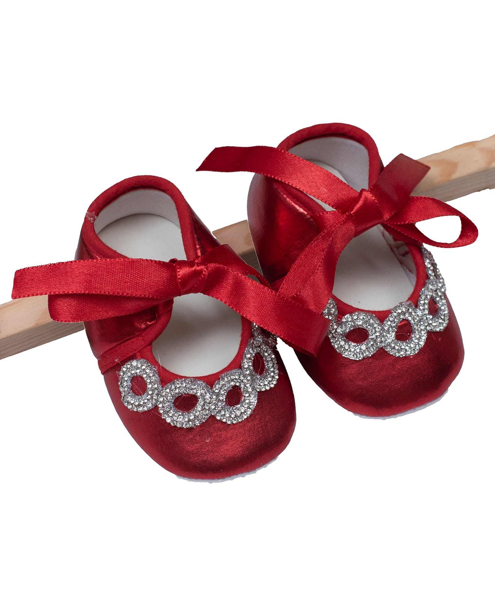 Daizy Rhinestones Embellished Booties - Red-picture-11