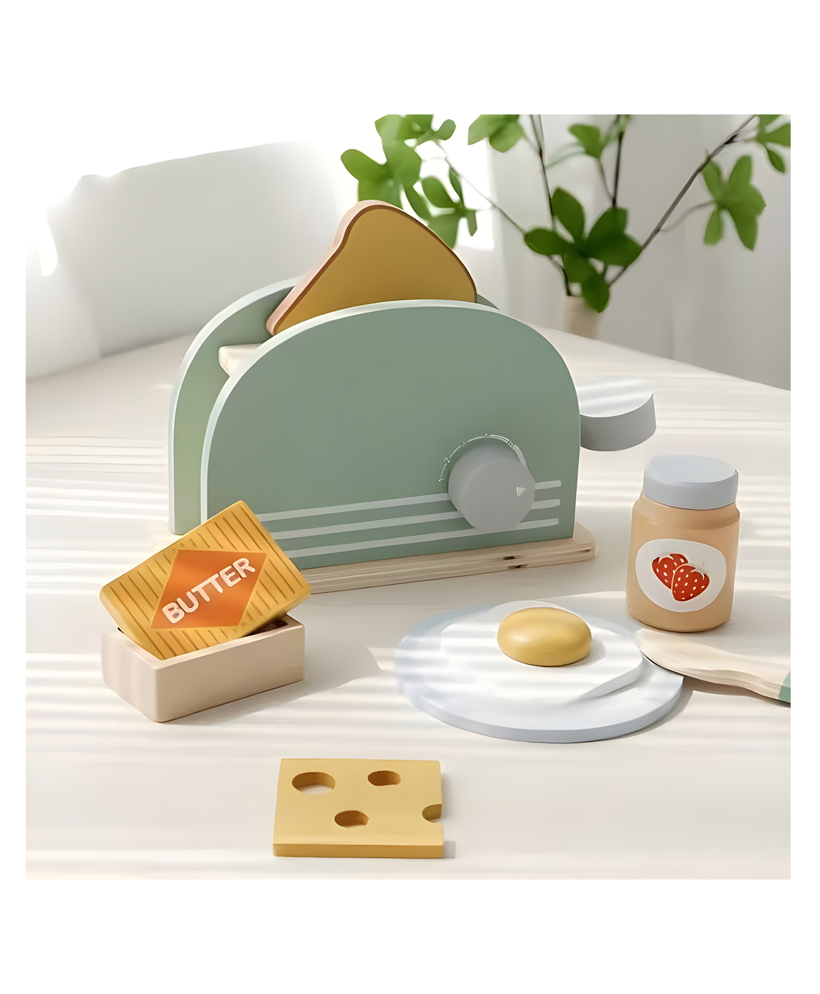 YAMAMA My Little Bread Maker Toys For Kids, Wooden Educational Montessori Toys, Fun Entertainment Enjoyable Role Pretend Play Kids Toys - Multicolor-image-47