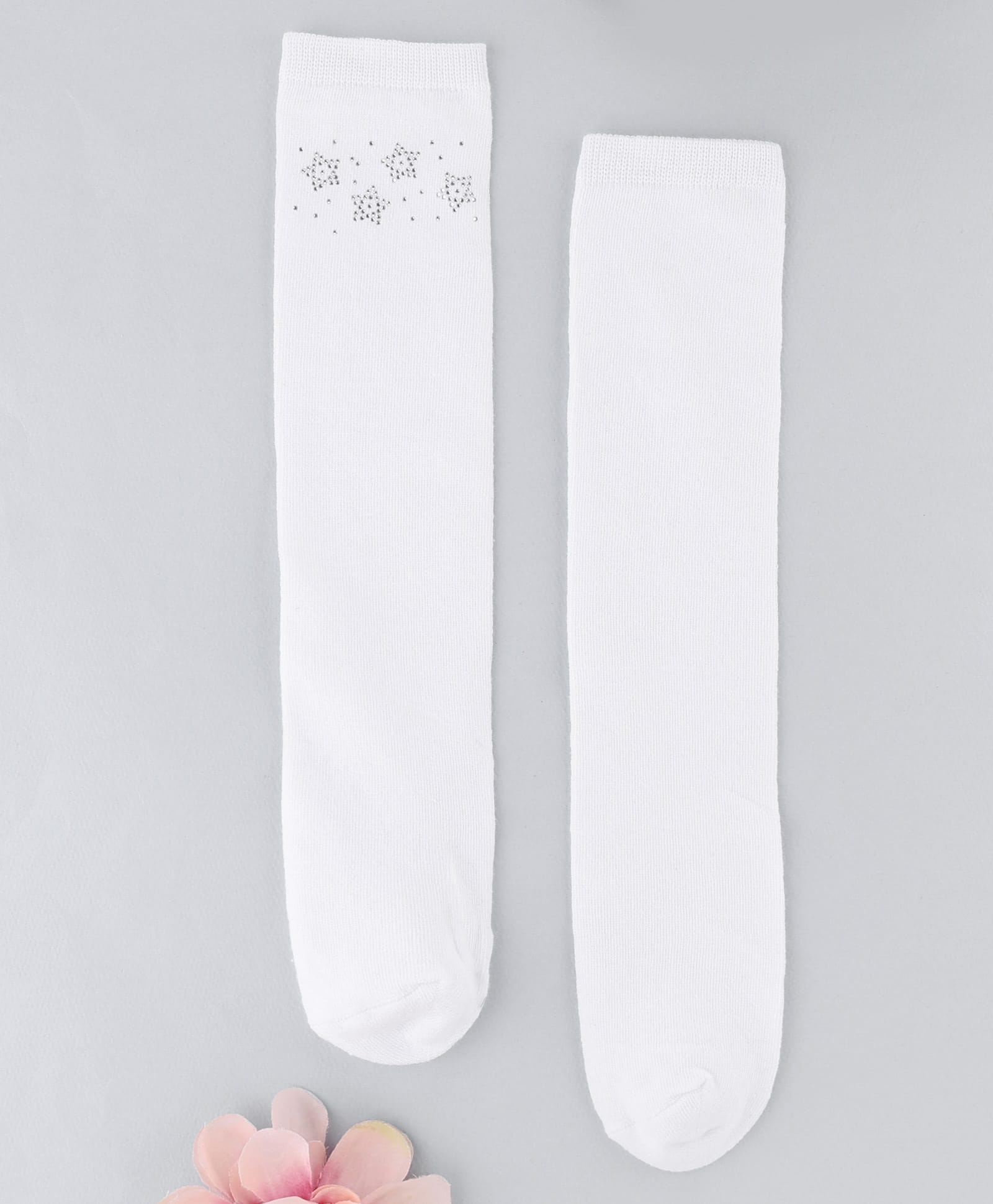 KIDLINGSS Stone Embellished Star Designed Socks - White-picture-26