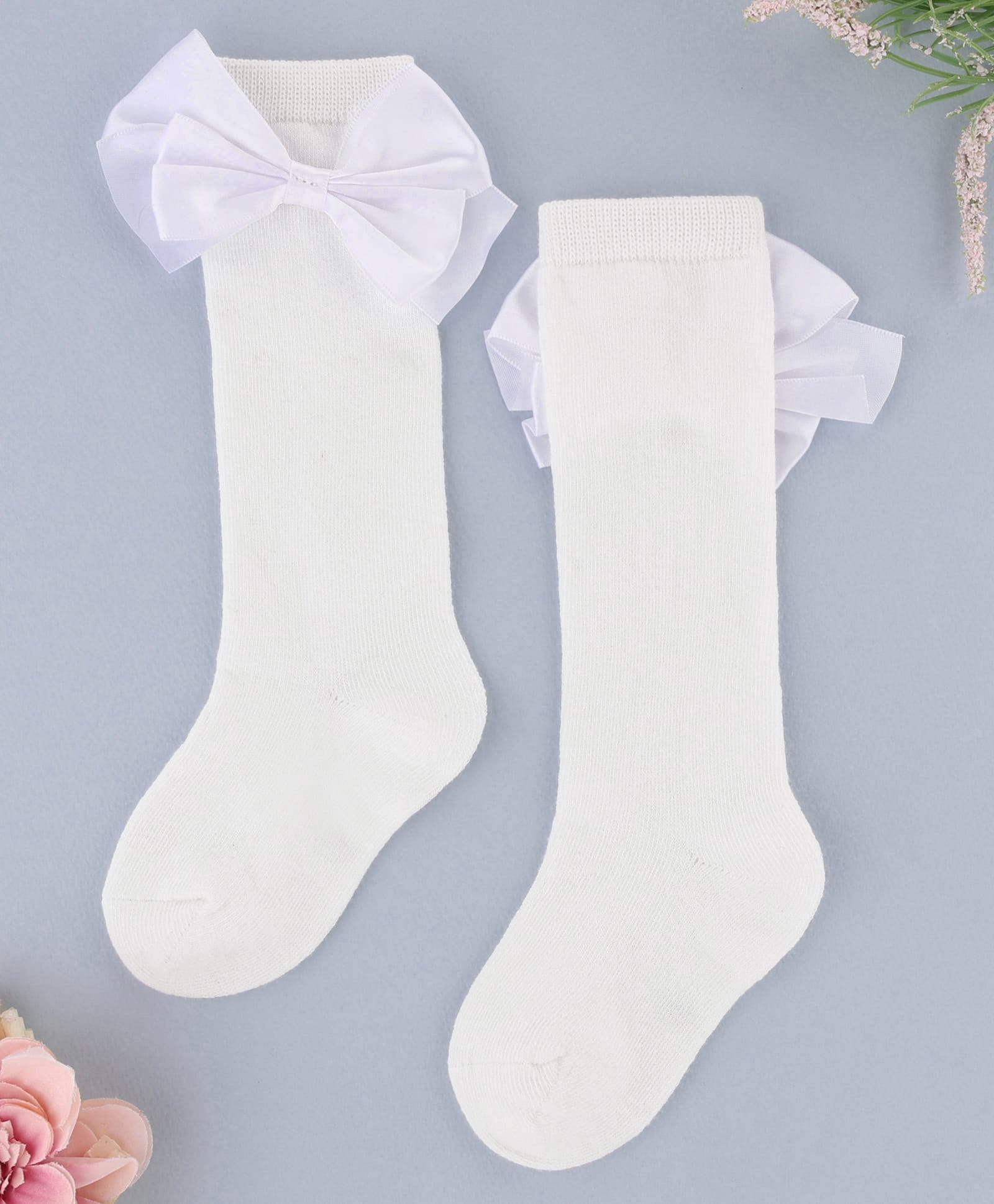 KIDLINGSS Bow Applique Detailed Socks - White-image-21
