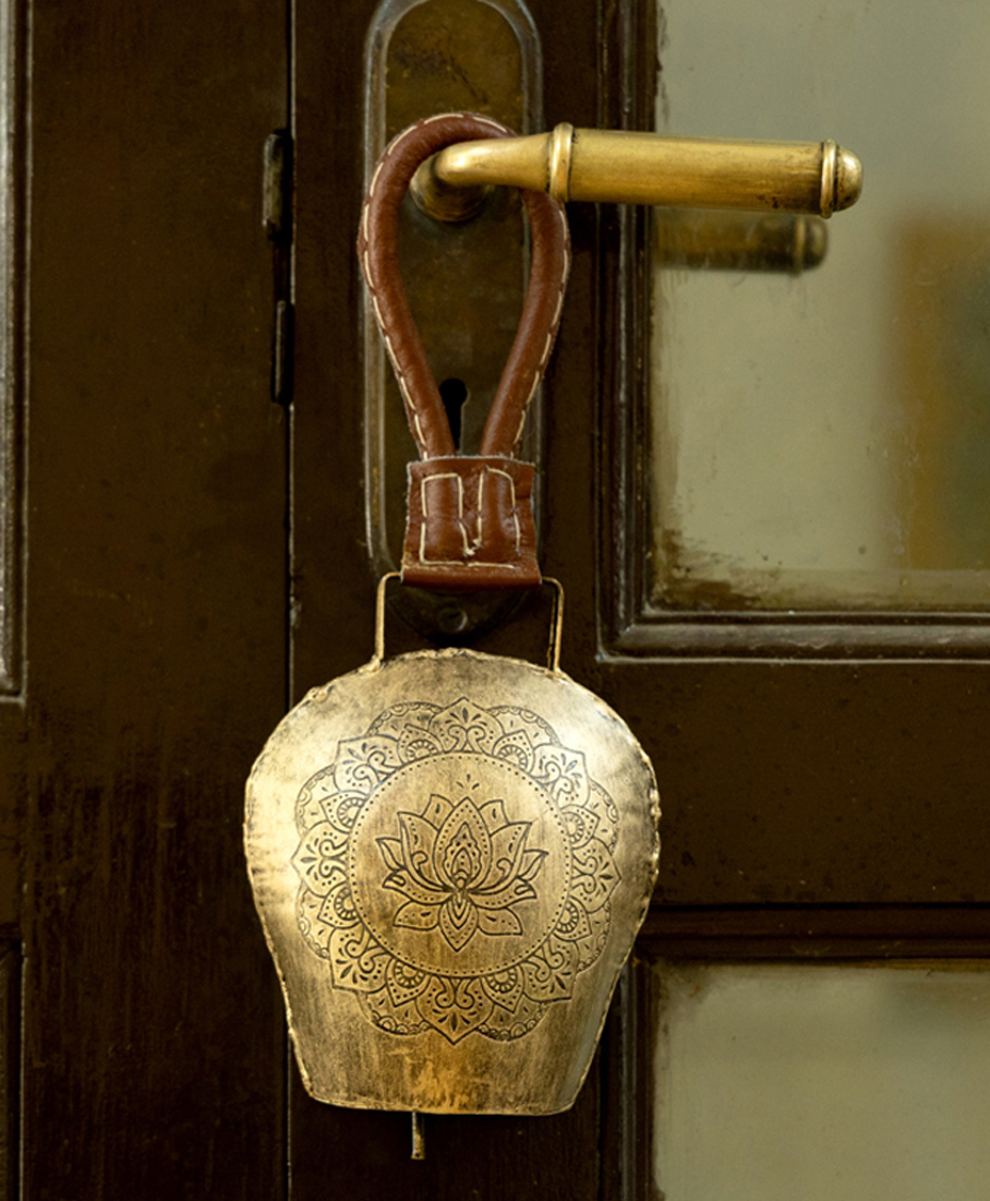 DULI FengShui Vastu Swiss Cowbell DDLJ Bell Door Hanging Home Office Spiritual Decor Swiss Metal Hanging Bell (10x4.5Inch)-image-2