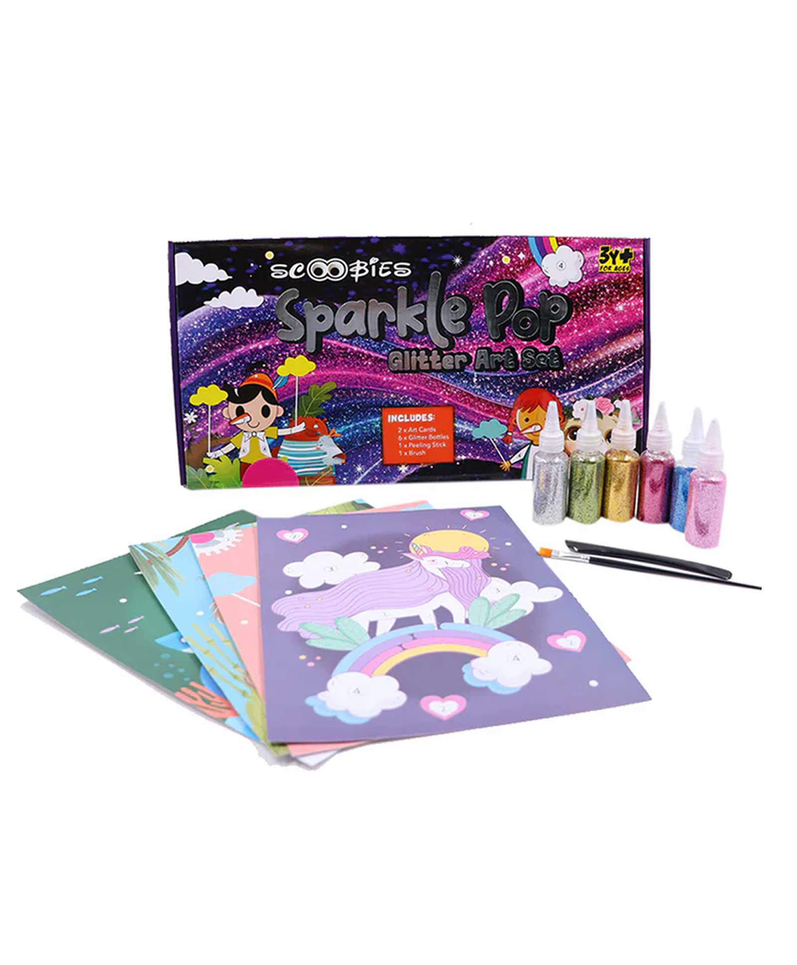 Scoobies Sparkle Pop Glitter Art Set DIY Numbering Craft Kit for Kids 5+-image-32