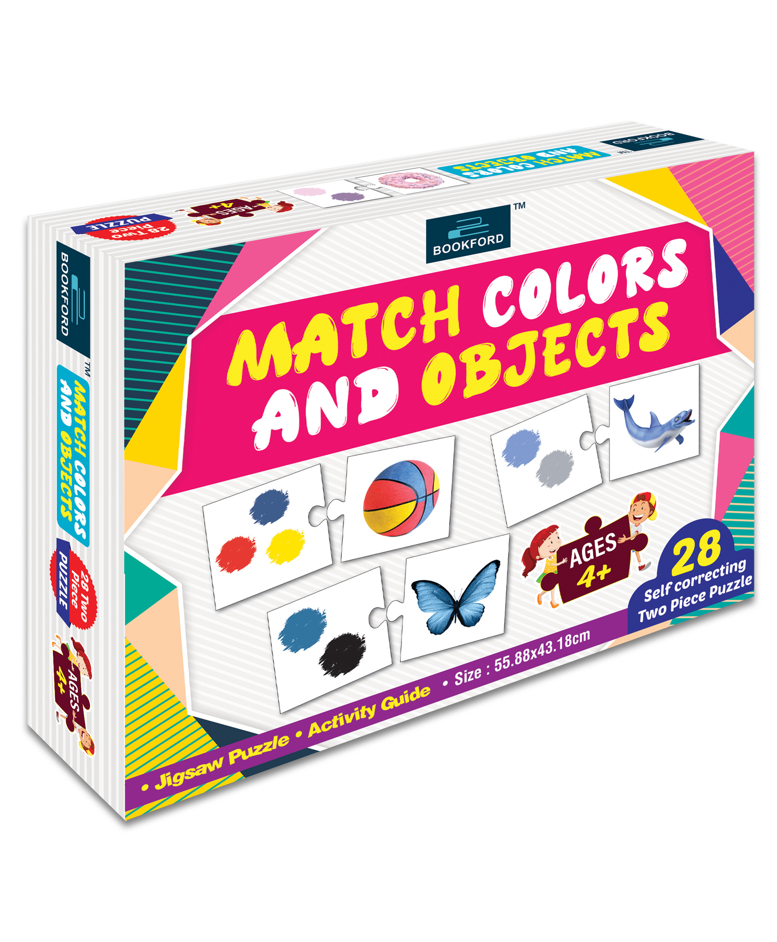 bookford publications Bookford Match Colors And Objects Jigsaw Puzzle Game & Fun And Learning 56 Pieces-picture-16