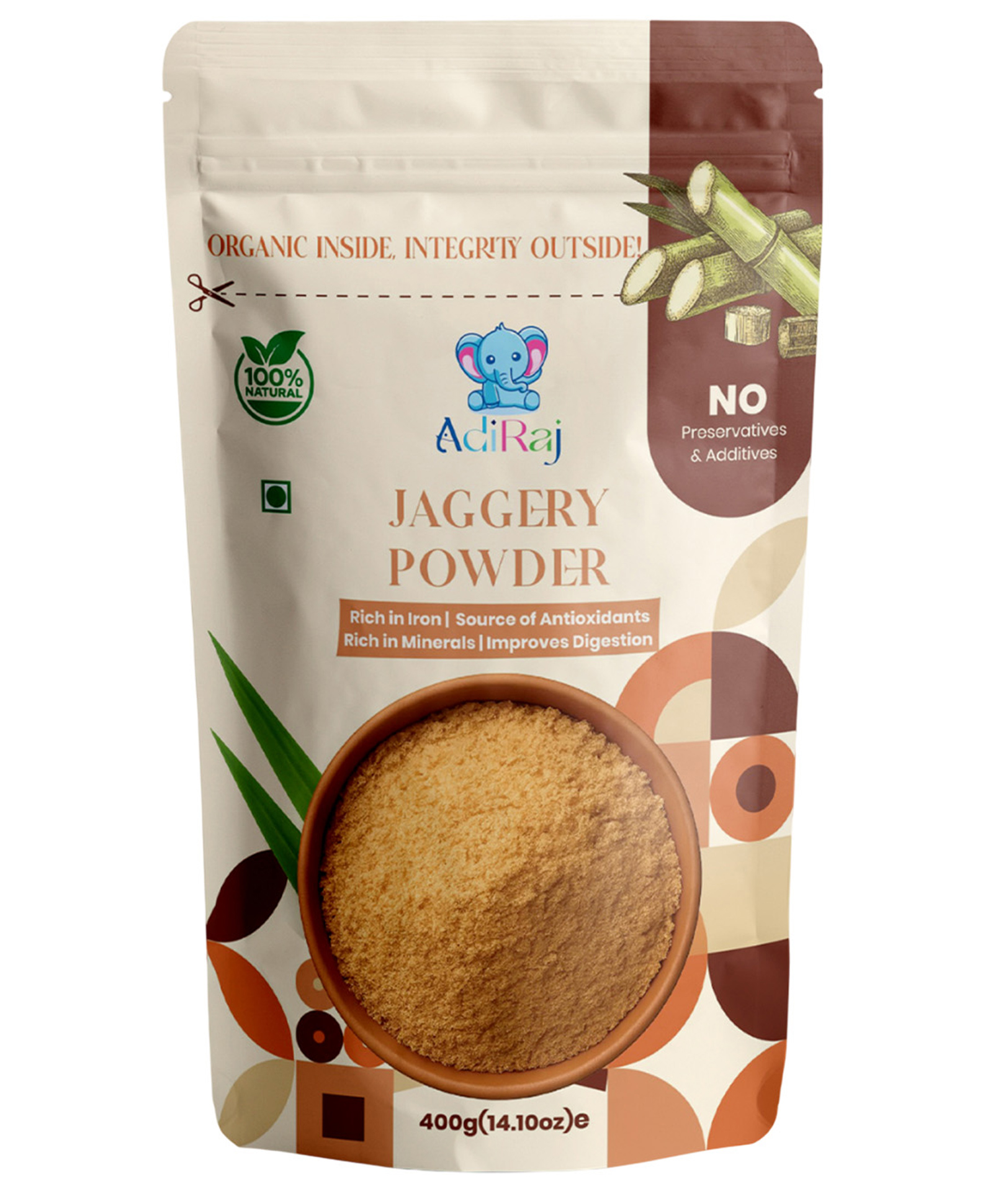 AdiRaj Organic Jaggery Powder | No Additives | No Preservatives | 400 g-image-11