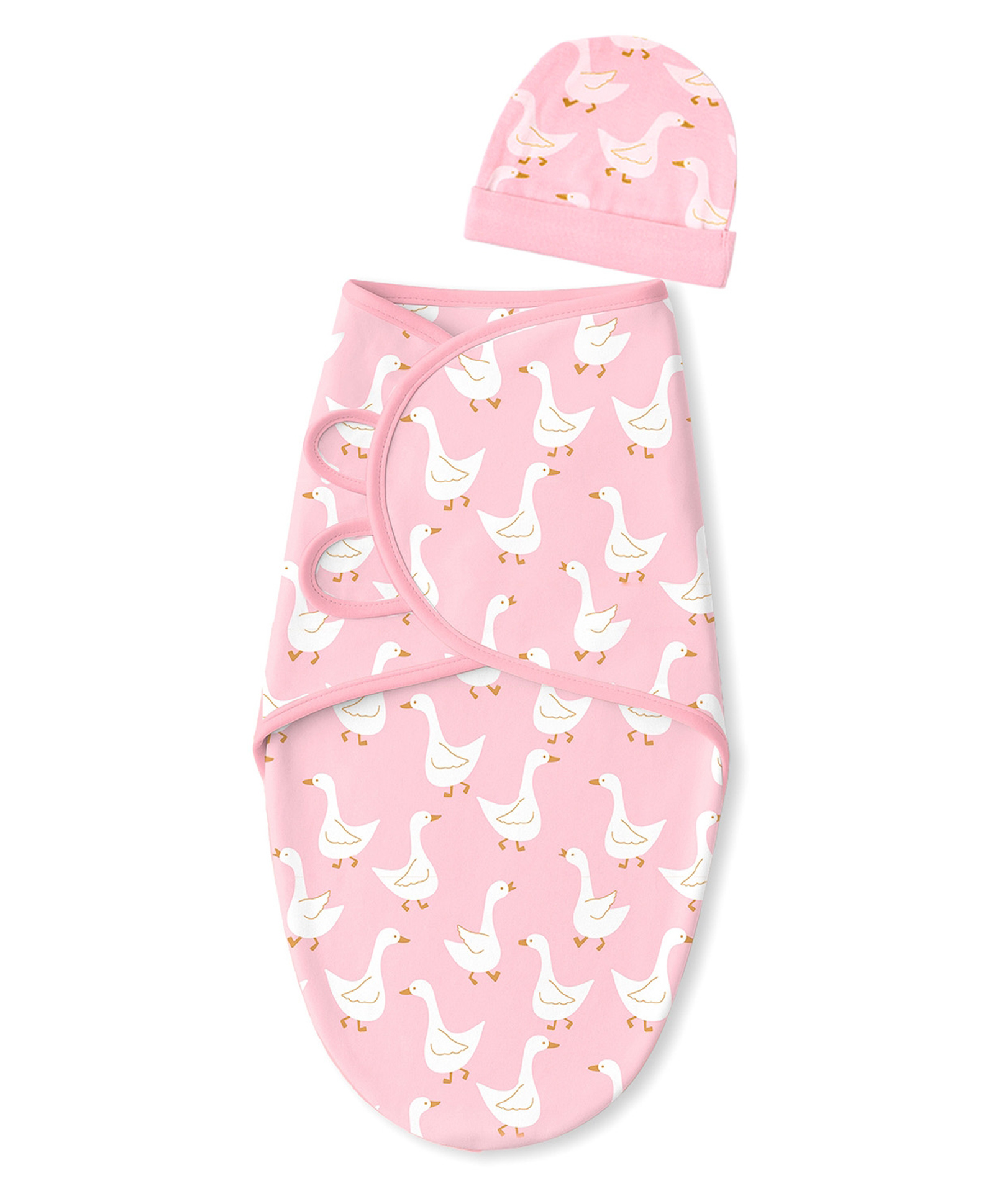 Tidy Sleep Hug me wrapper with beanie caps Pink Duck-image-17