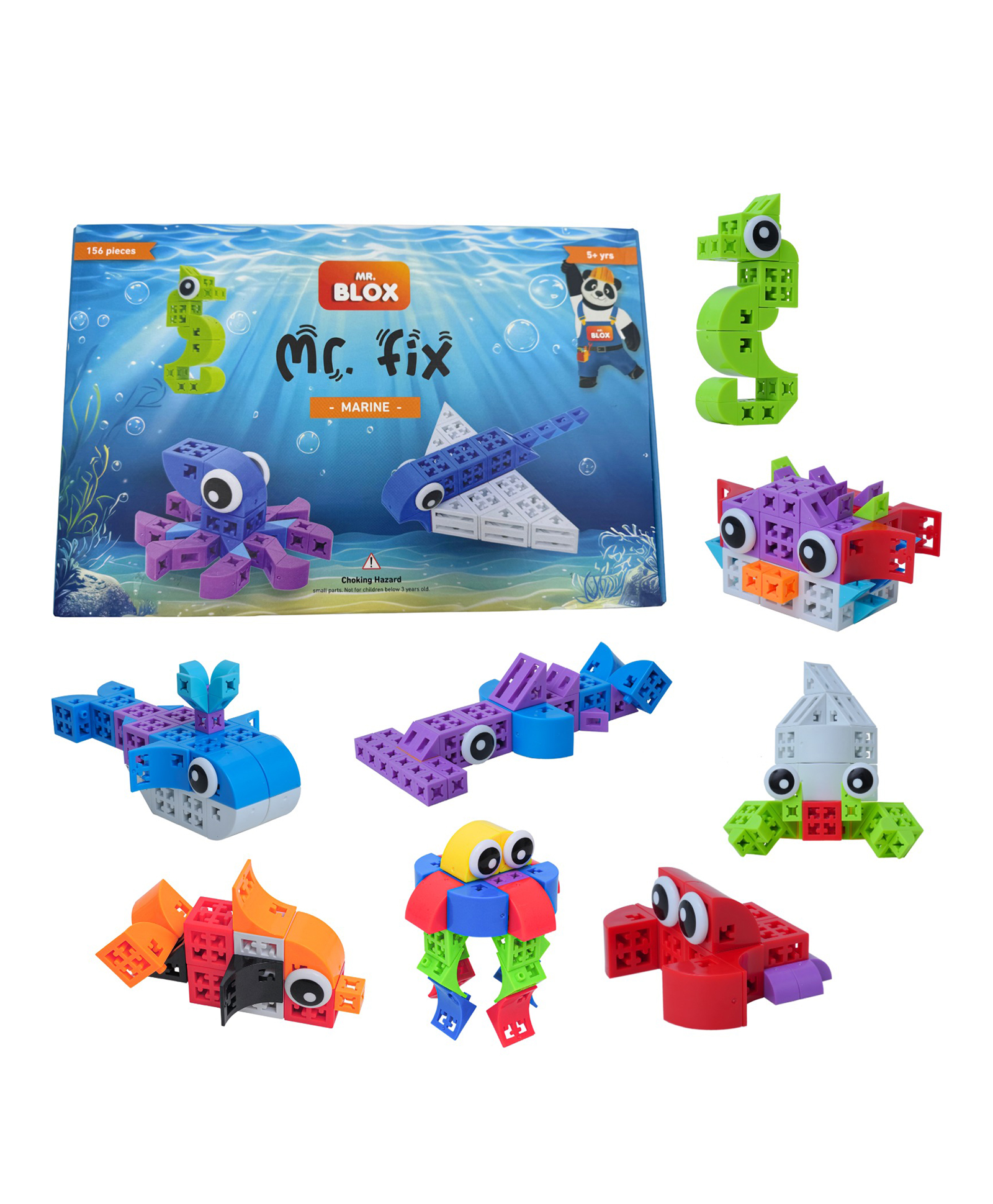 Mr. Blox-Mr. Fix - Marine Small Variant (156 pieces) Multicolour-image-27