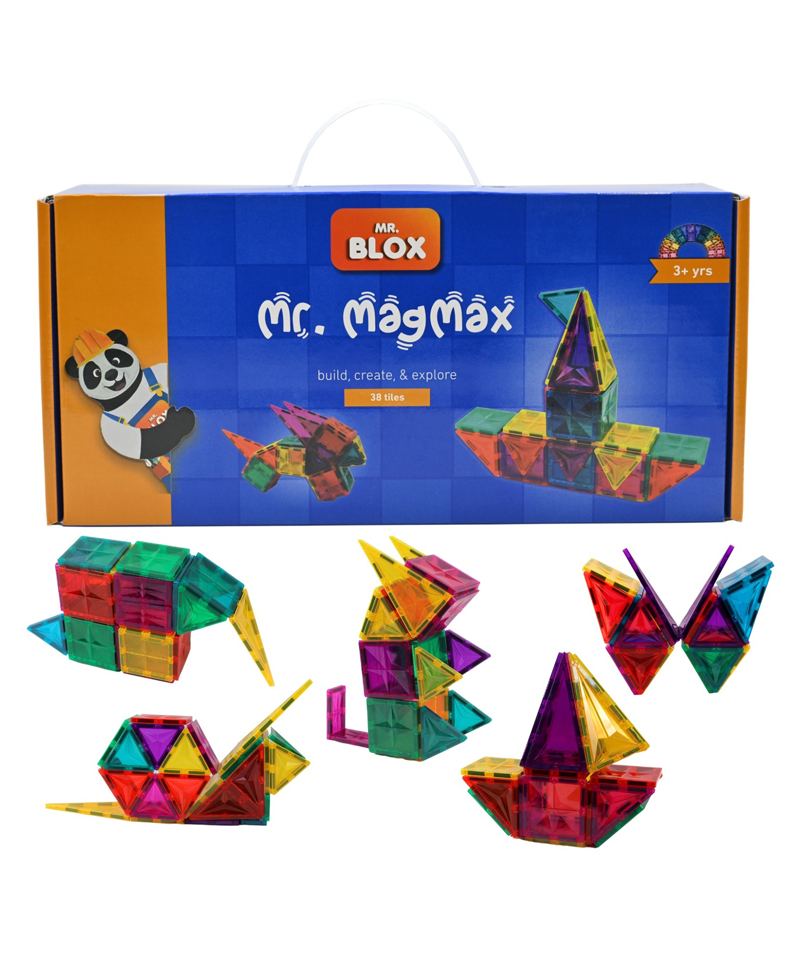 Mr. Blox - Mr. Magmax Small 38 Tiles Multicolour-image-38