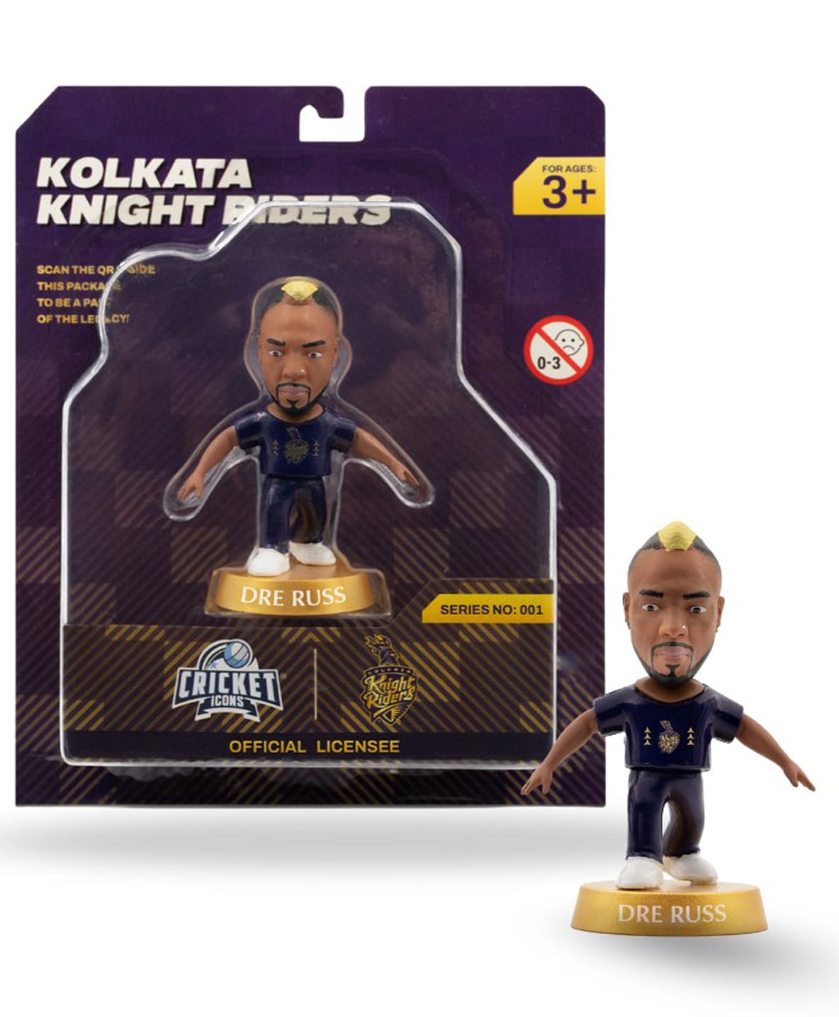 Cricket Icons Kolkata Knight Riders Collectible Andre Russell 3-Inch Premium Display Figure with 360° Rotatable Head, Ideal for IPL Fans and Cricket Memorabilia Collectors-image-26