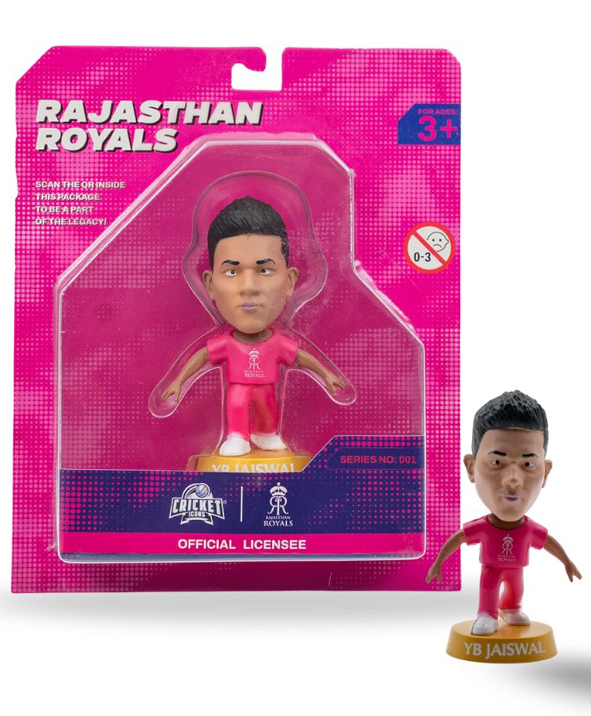 Cricket Icons - Yashasvi Jaiswal Rajasthan Royals Collectible Figurine , IPL Edition 360° Rotatable Head, RR Cricket Player for Fans & Collectors Pack of 1-picture-18