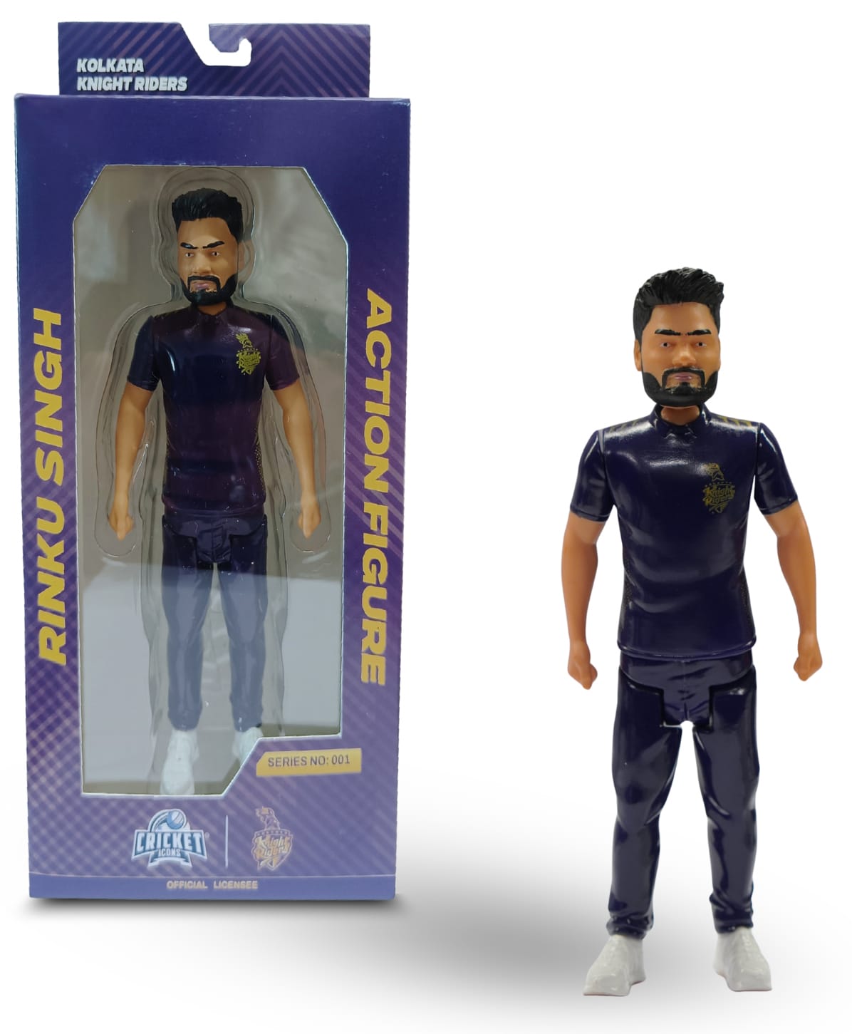 Cricket Icons - Kolkata Knight Riders Action Figures Rinku Singh 7-Inch Premium Display Figure with 360° Rotatable Head, Ideal for IPL Fans and Cricket Memorabilia Collectors-picture-28