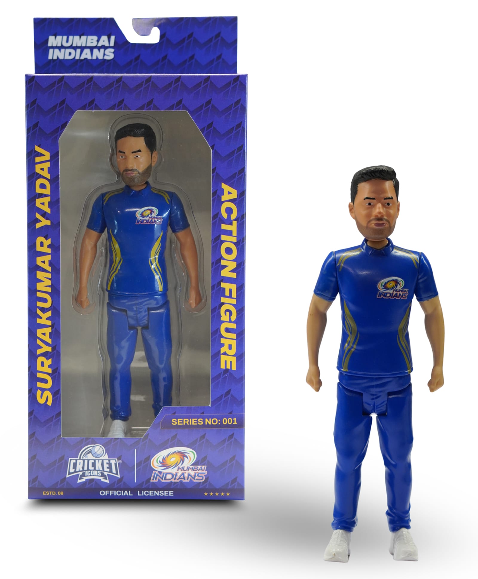 Cricket Icons - Suryakumar Yadav Mumbai Indians Action Figures , IPL Edition 360° Rotatable Head, MI Cricket Player for Fans & Collectors Pack of 1-image-18