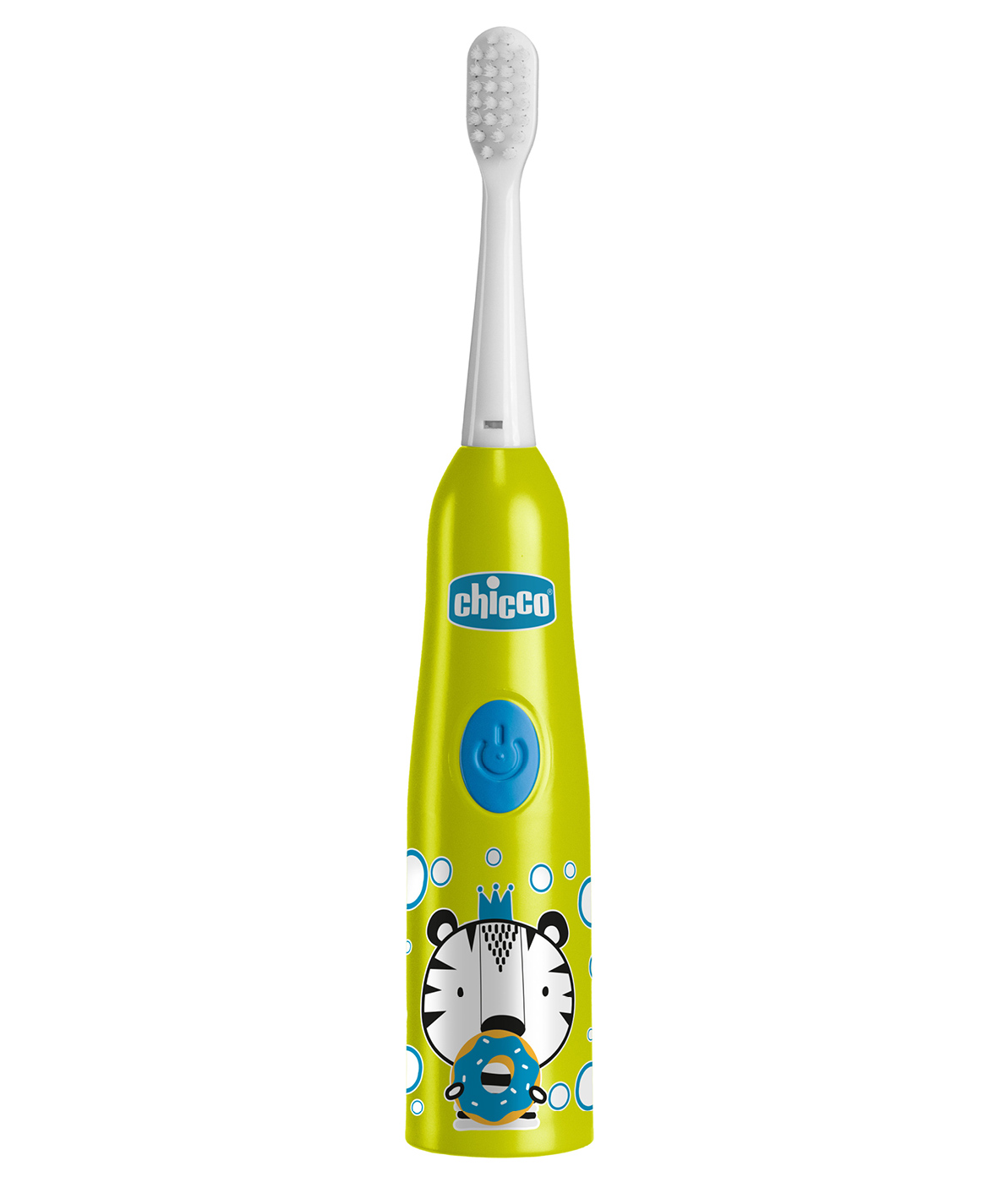 Chicco Tiger Printed Electric Toothbrush with Easy Grip - Green