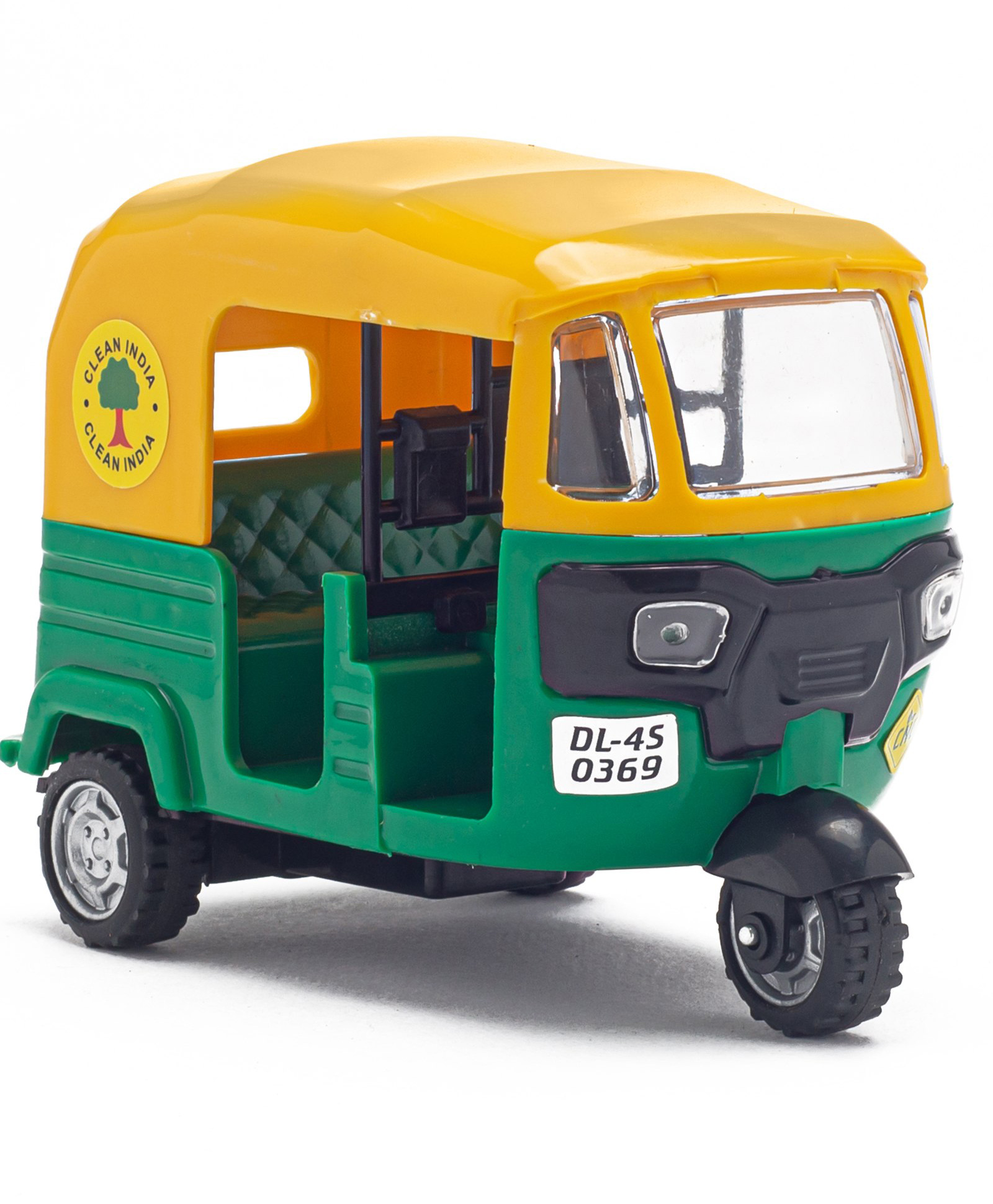 Monsto Toys Pullback Indian CNG Auto Rickshaw - Yellow-picture-48