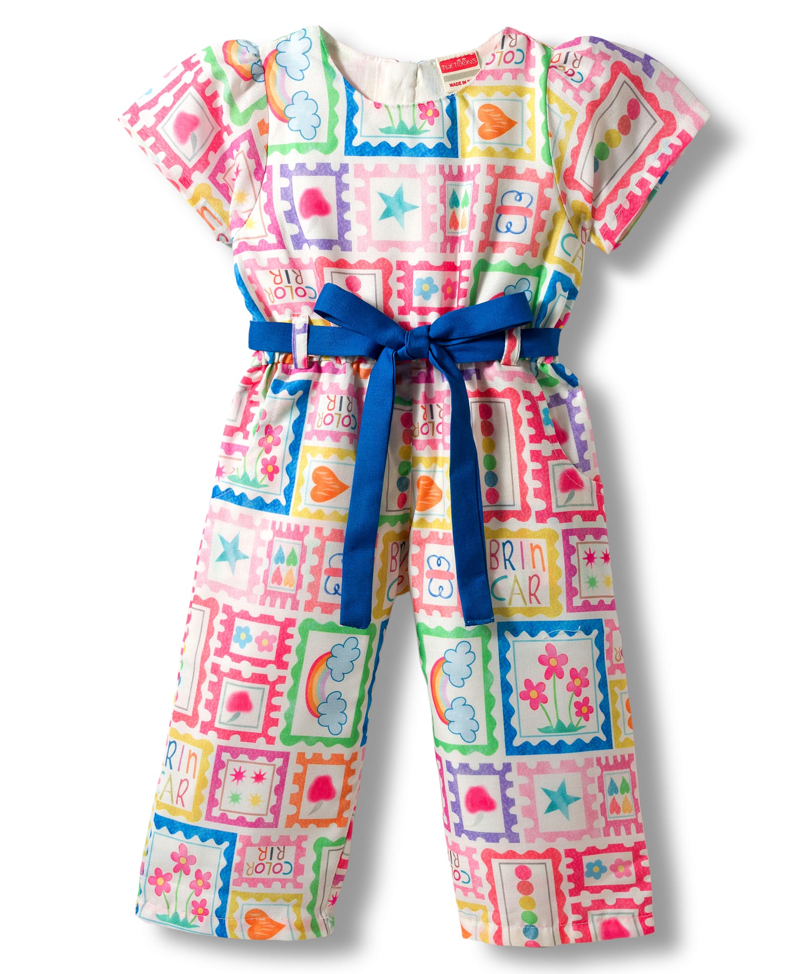Twetoons Cotton Half Sleeves Floral Printed Jumpsuit - Multicolour-picture-26