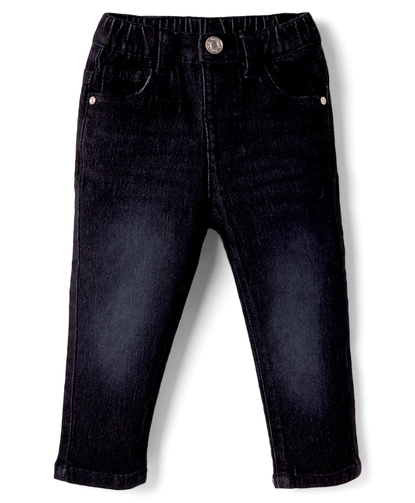Babyhug Full Length Washed Denim Jeans with Stretch - Black-image-21