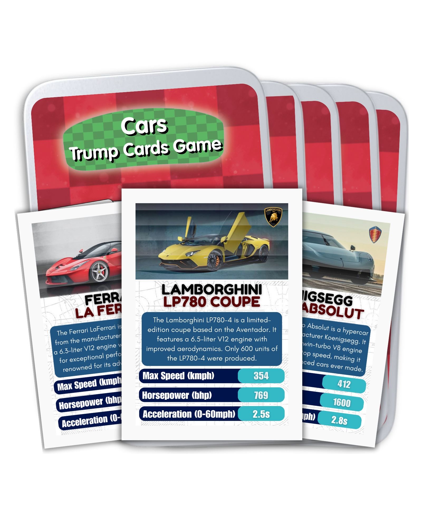 CocoMoco Kids Cars Trump Card Game of 5 Pcs | 50 Car Cards | Fun & Educational Strategy Game for Kids Age 6-12 | Engaging & Entertaining Game for Boys & Girls | Return Gift for Kids Birthday Party-image-13