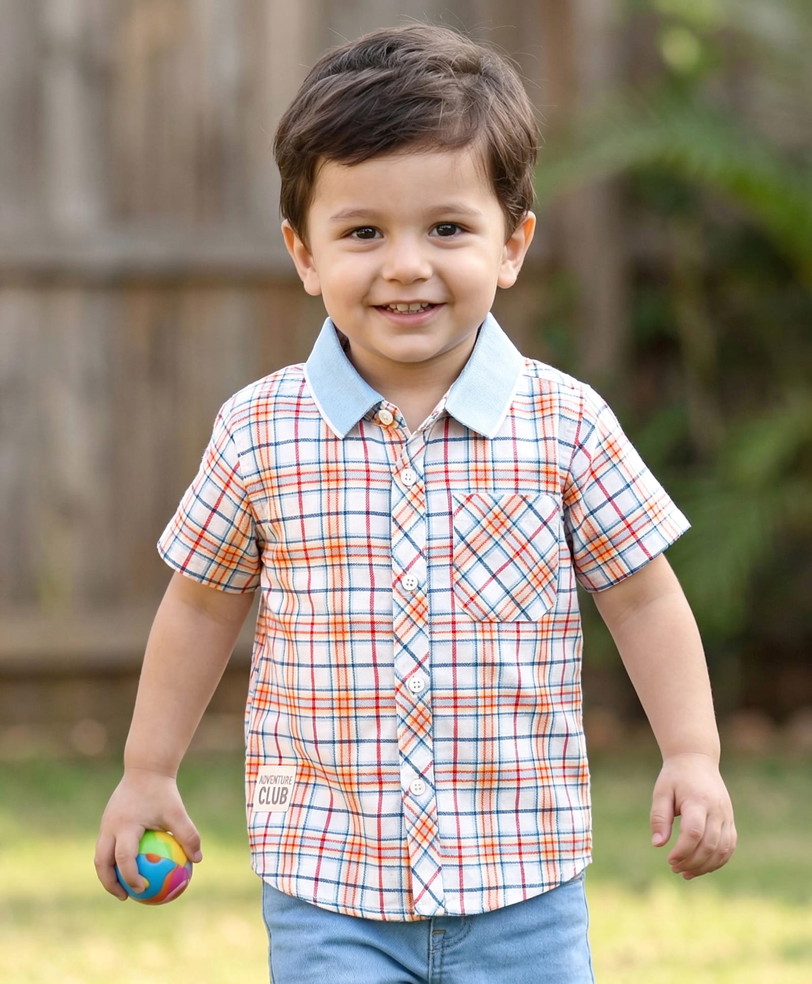 Babyhug Cotton Woven Half Sleeves Checked Shirt - Multicolor-image-44