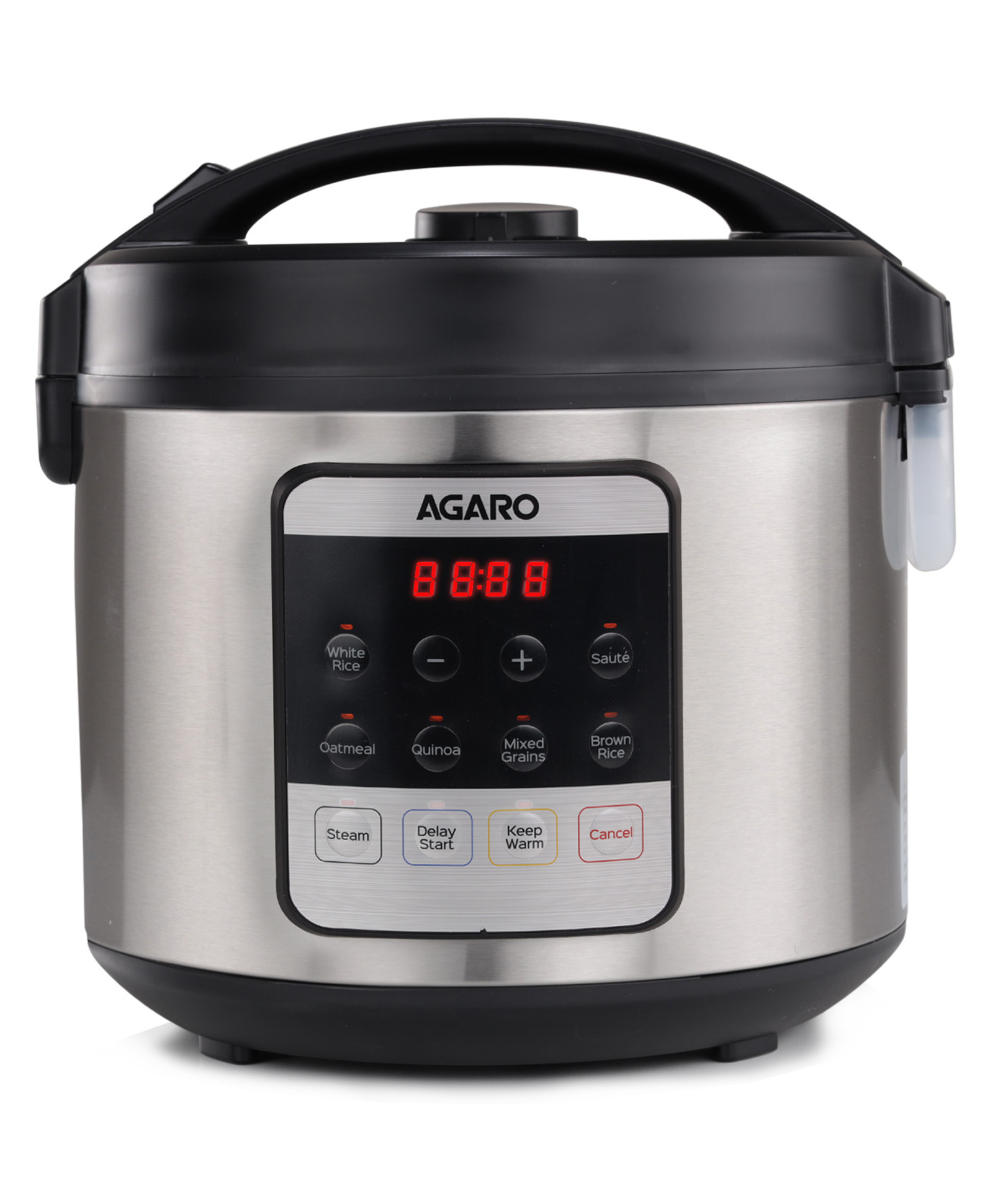 AGARO Royal Electric Rice Cooker 5 Litre Ceramic Coated Inner Bowl Steam Basket 6 Preset Cooking Function Fuzzy Logic Keep Warm Silver-image-35