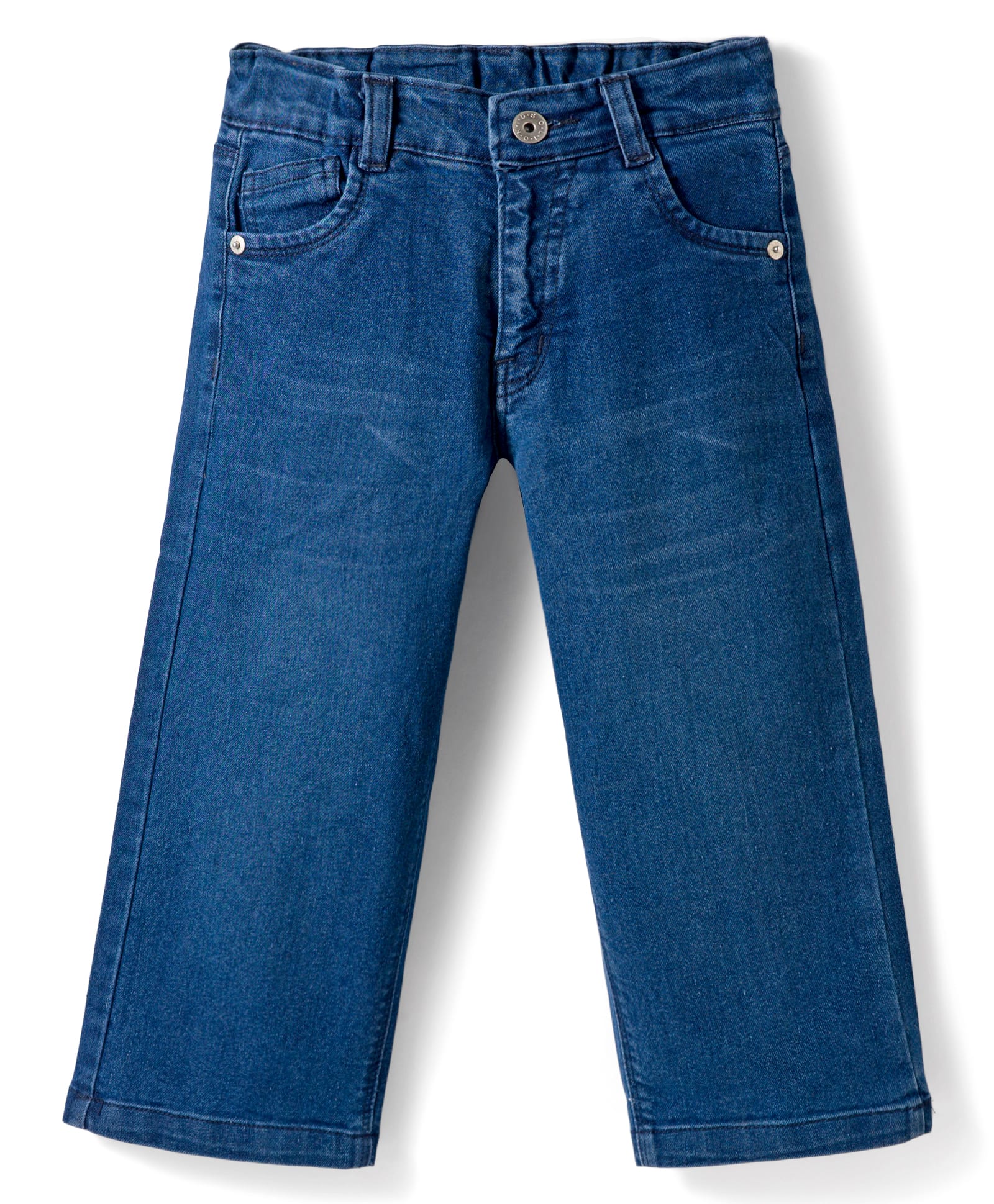 Olio Kids Denim Woven Full Length Solid Color Jeans - Navy Blue-picture-23