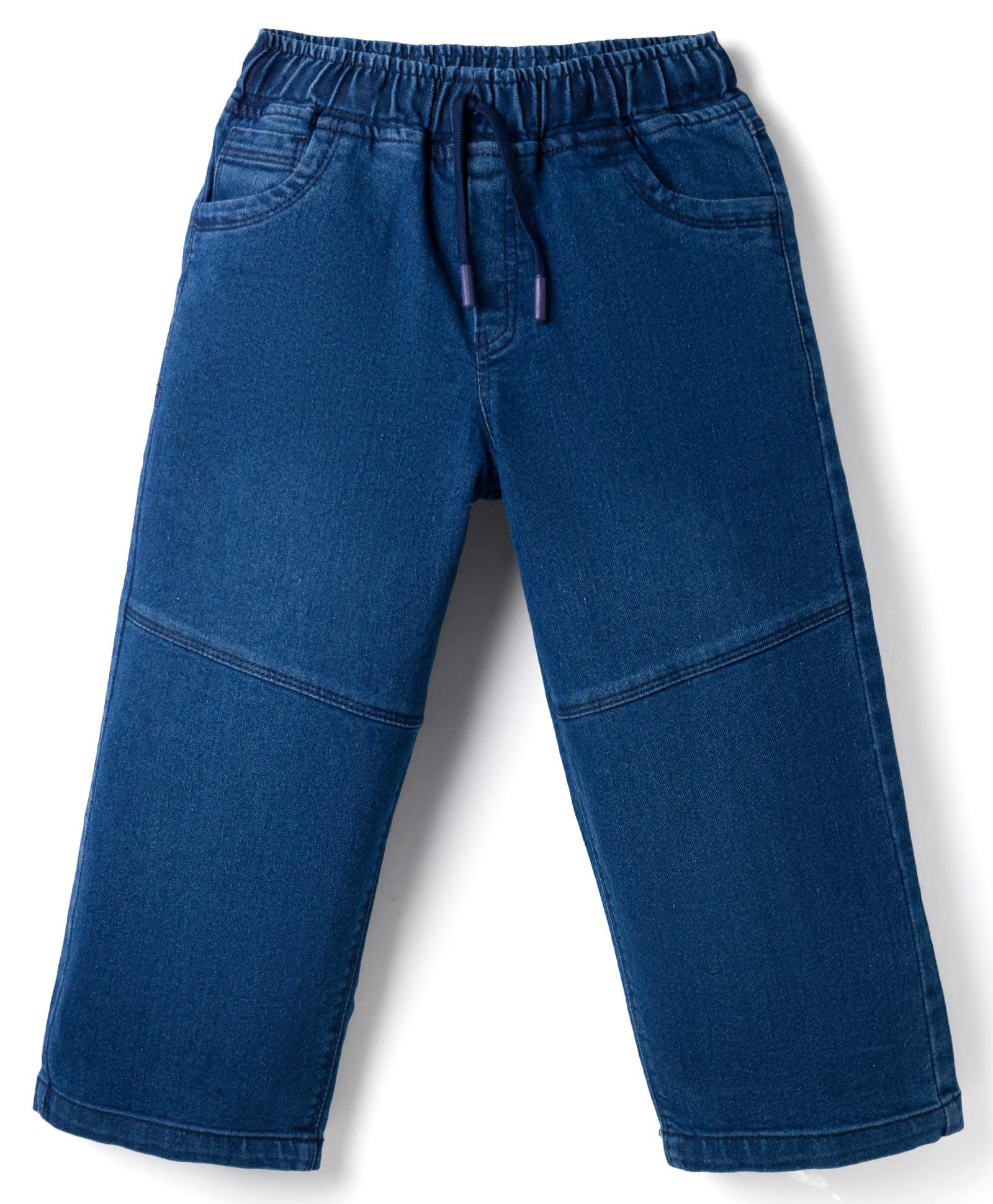 Olio Kids Denim Woven Cut & Sew Solid Color Jeans - Navy Blue-picture-12