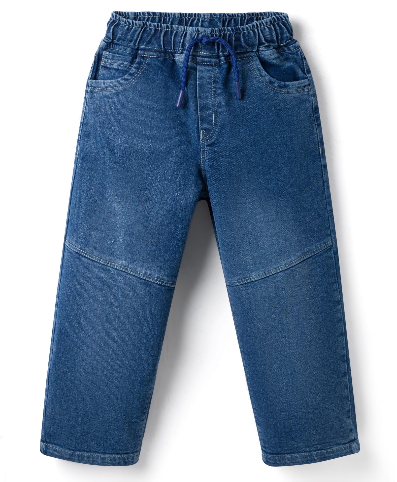 Olio Kids Denim Woven Cut & Sew Solid Color Jeans - Light Blue-picture-10