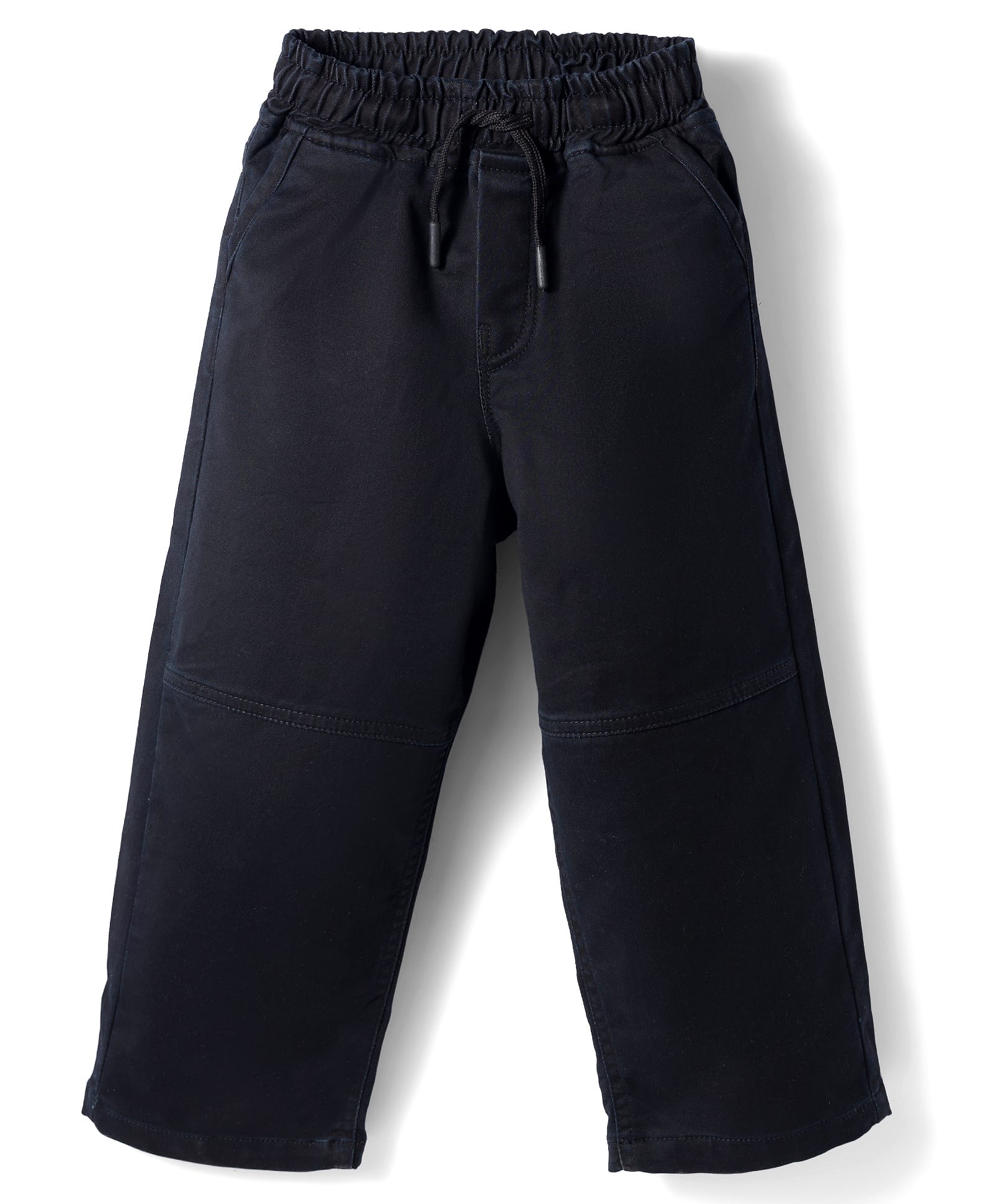 Olio Kids Denim Woven Full Length Cut N Sew Solid Jeans - Navy Blue-picture-36