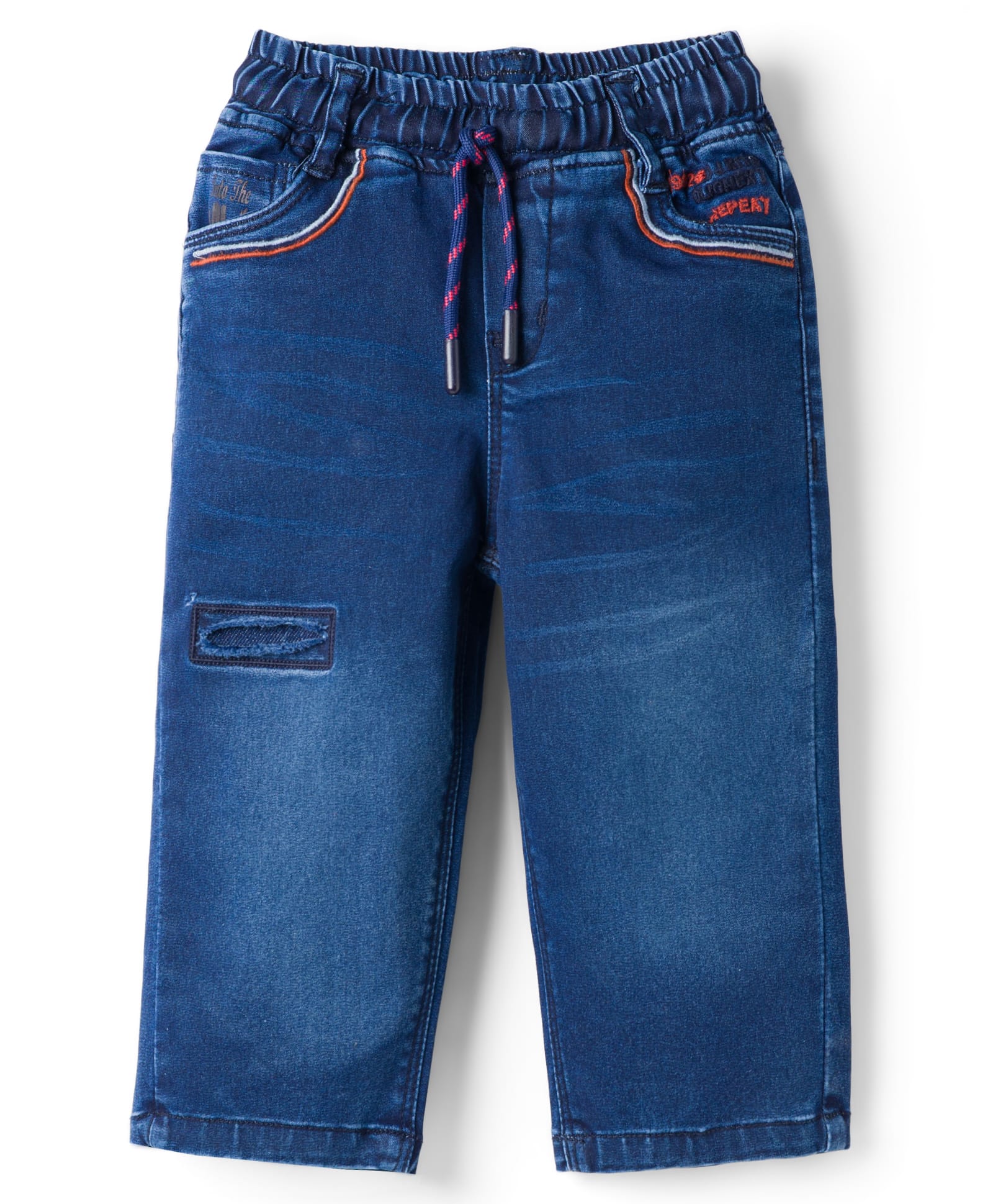 Olio Kids Woven Full Length Denim Jeans - Blue-picture-18