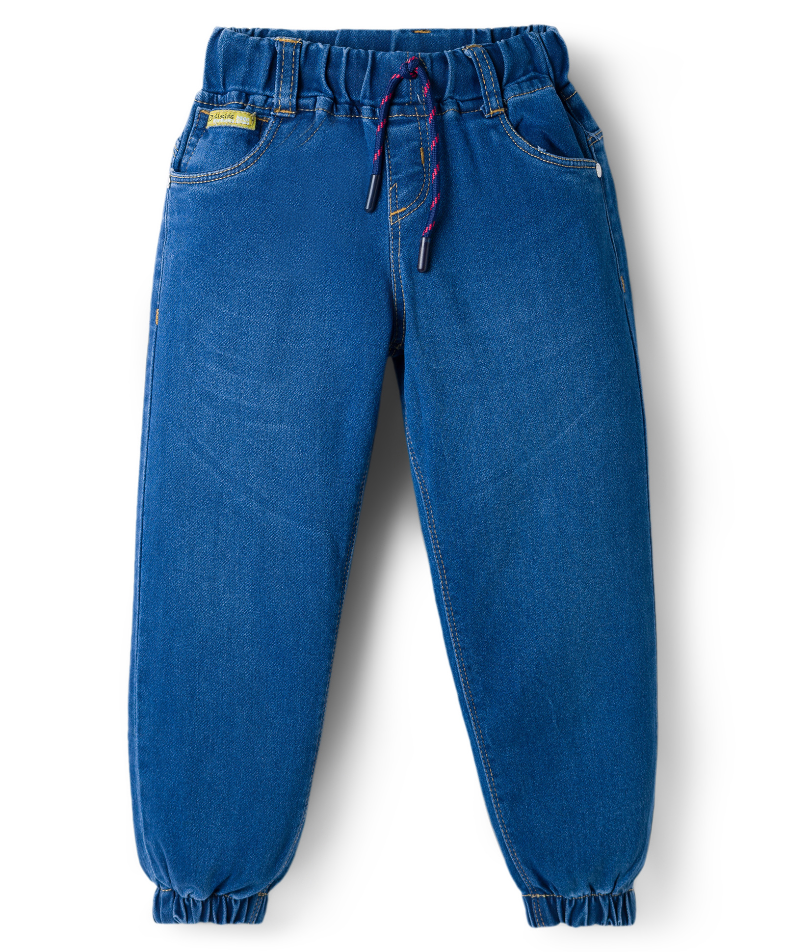Olio Kids Denim Woven Full Length Solid Jeans - Light Blue-picture-12