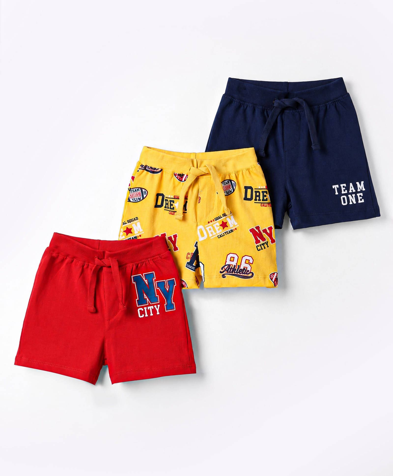 Babyhug Single Jersey Knit Mid Thigh Printed Shorts Pack of 3 - Multicolor-picture-21