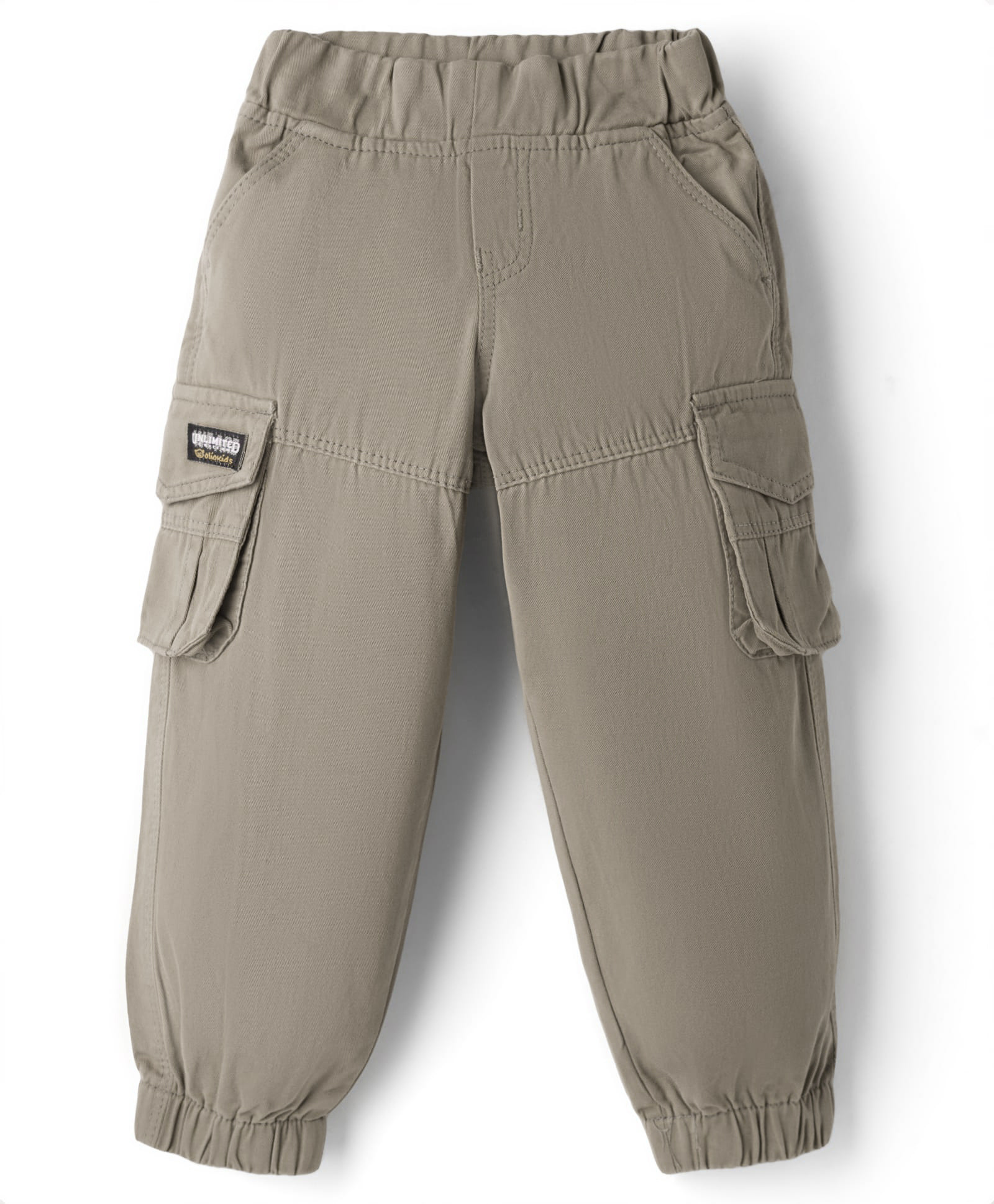 Olio Kids Cotton Woven Full Length Cut N Sew Cargo Pant - Light Brown-picture-28