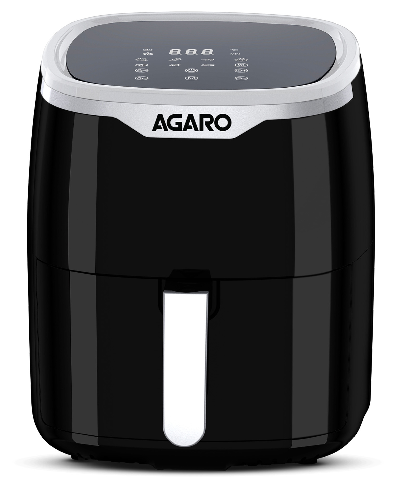 AGARO Galaxy Digital Air Fryer For Home, 4.5L, Electric Oven, 1400W, 8 Preset Programs, Bake, Roast, Toast, Keep Warm - Black-image-4