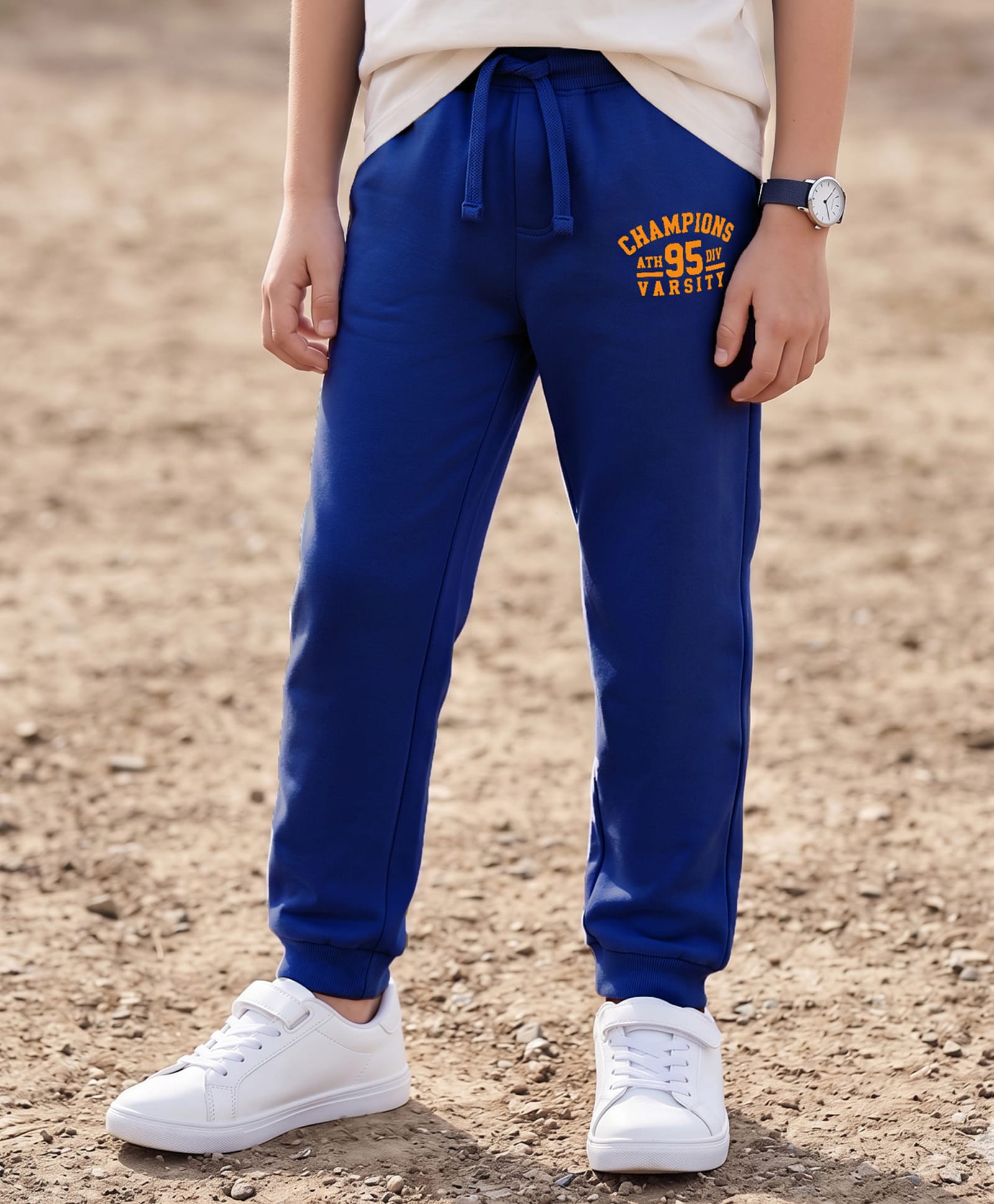 kookie kids india Kookie Kids Terry Knit Full Length Lounge Pant with HD Print - Navy Blue-picture-28