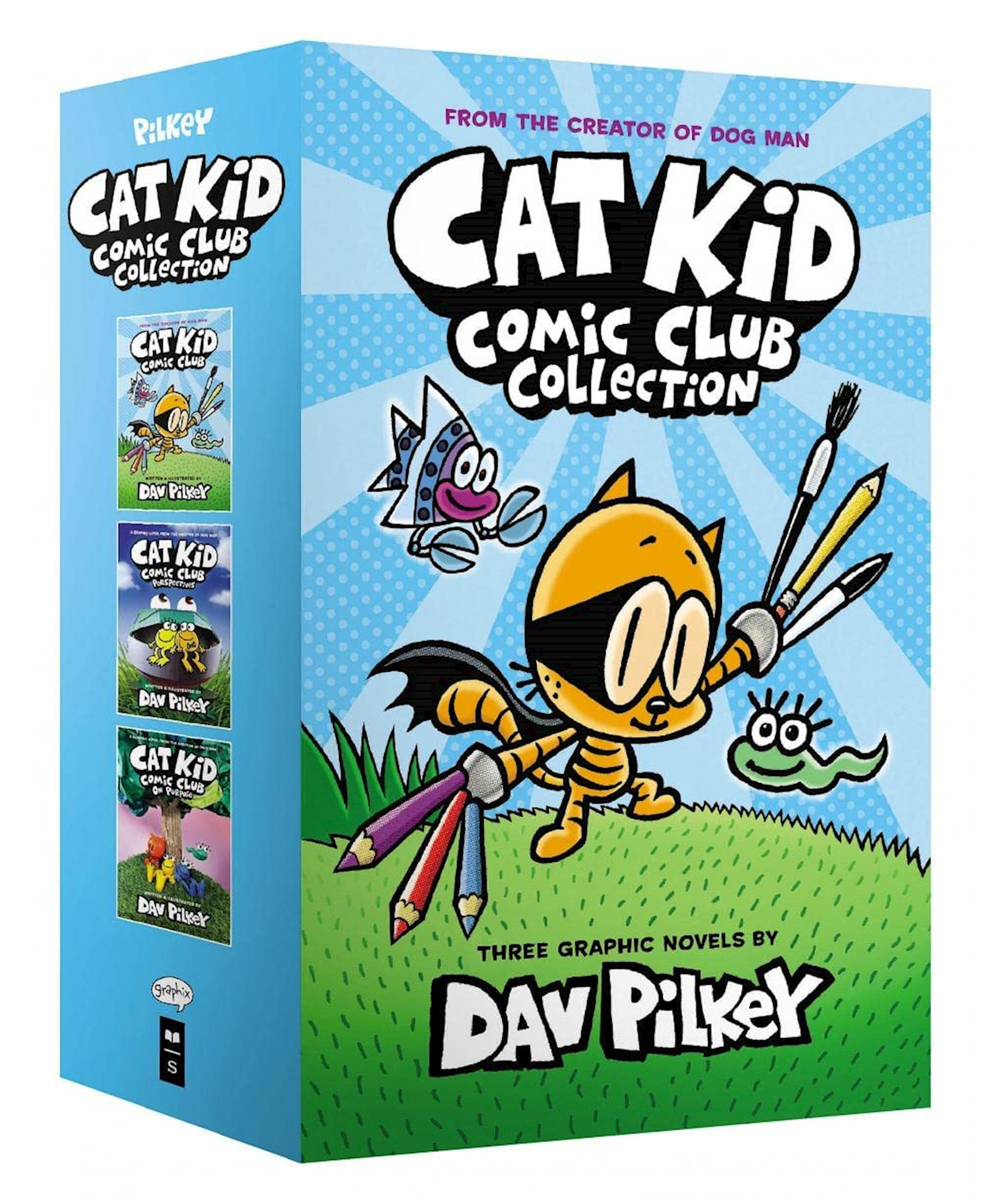 Cat Kid Comic Club: The Trio Collection (#1-3) Story Books Dav Pilkey - English-image-2
