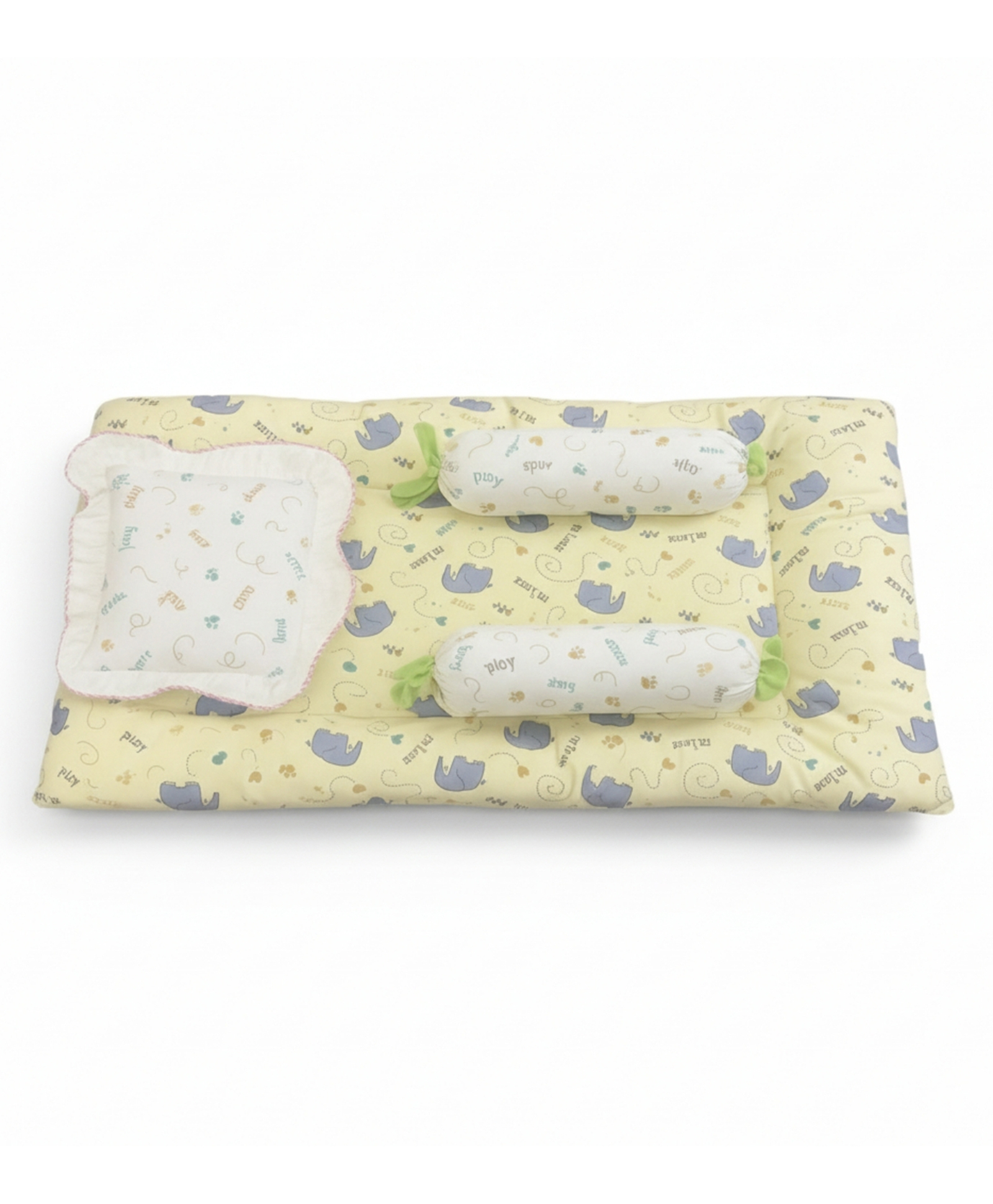 Toddylon Baby Bedding Set Cotton With Pillow & Side Bolsters (0-6 Months) Yellow-picture-16