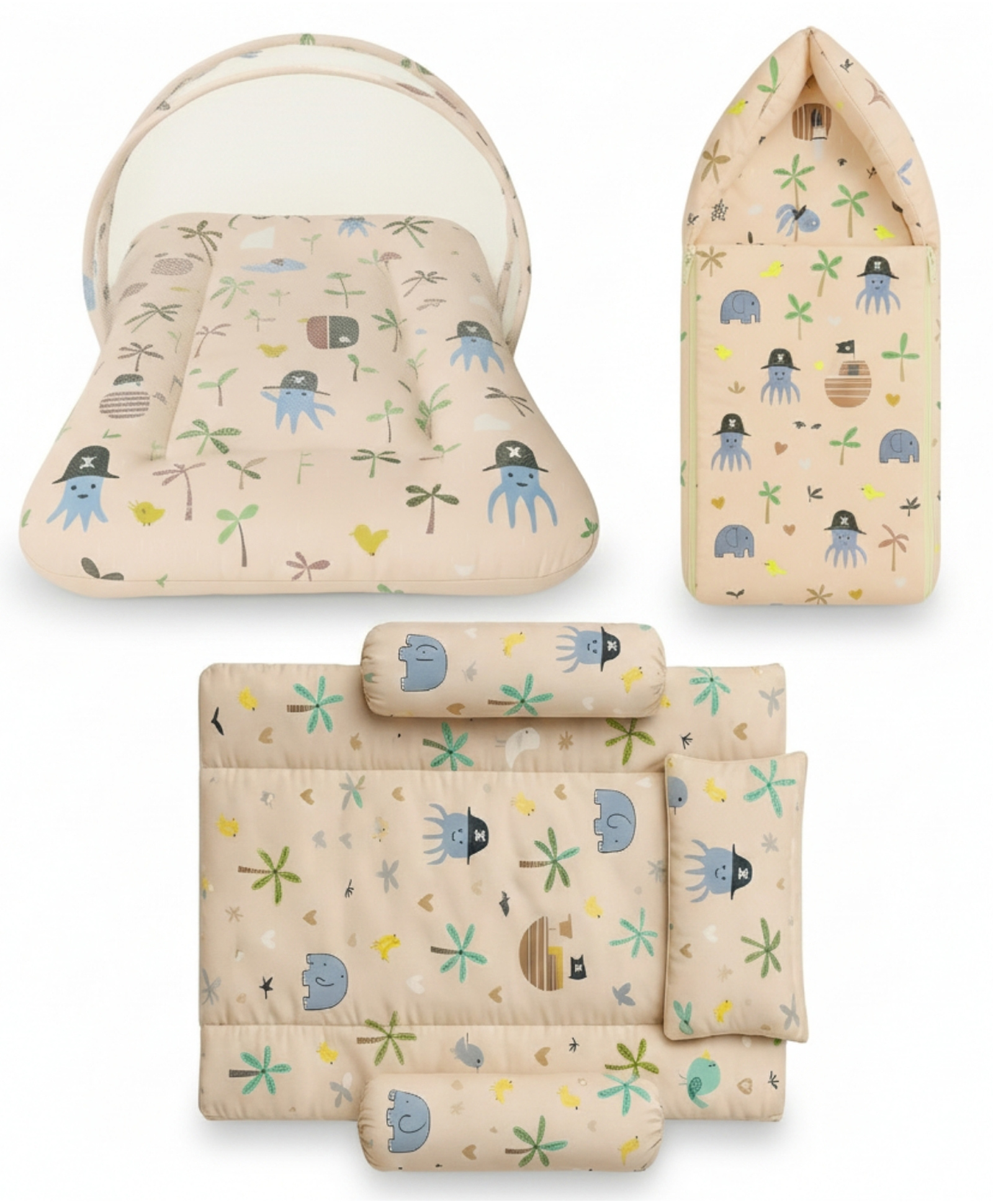Toddylon Baby Bedding Set Bed Infant Sleeping Essentials (0-6 Months) Yellow-image-4