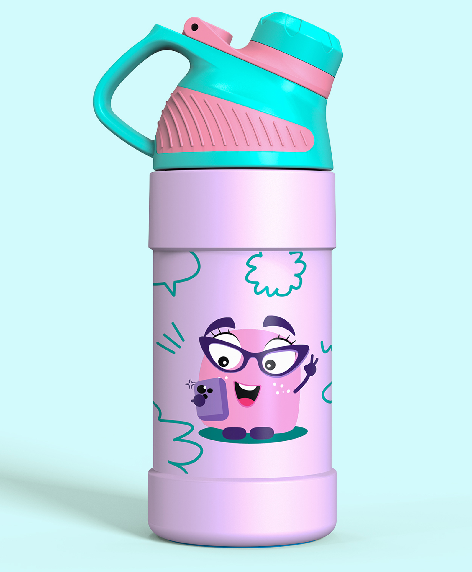 Rabitat Mizu Vacuum Insulated Bottle Chatter Box - 410 ml-image-33