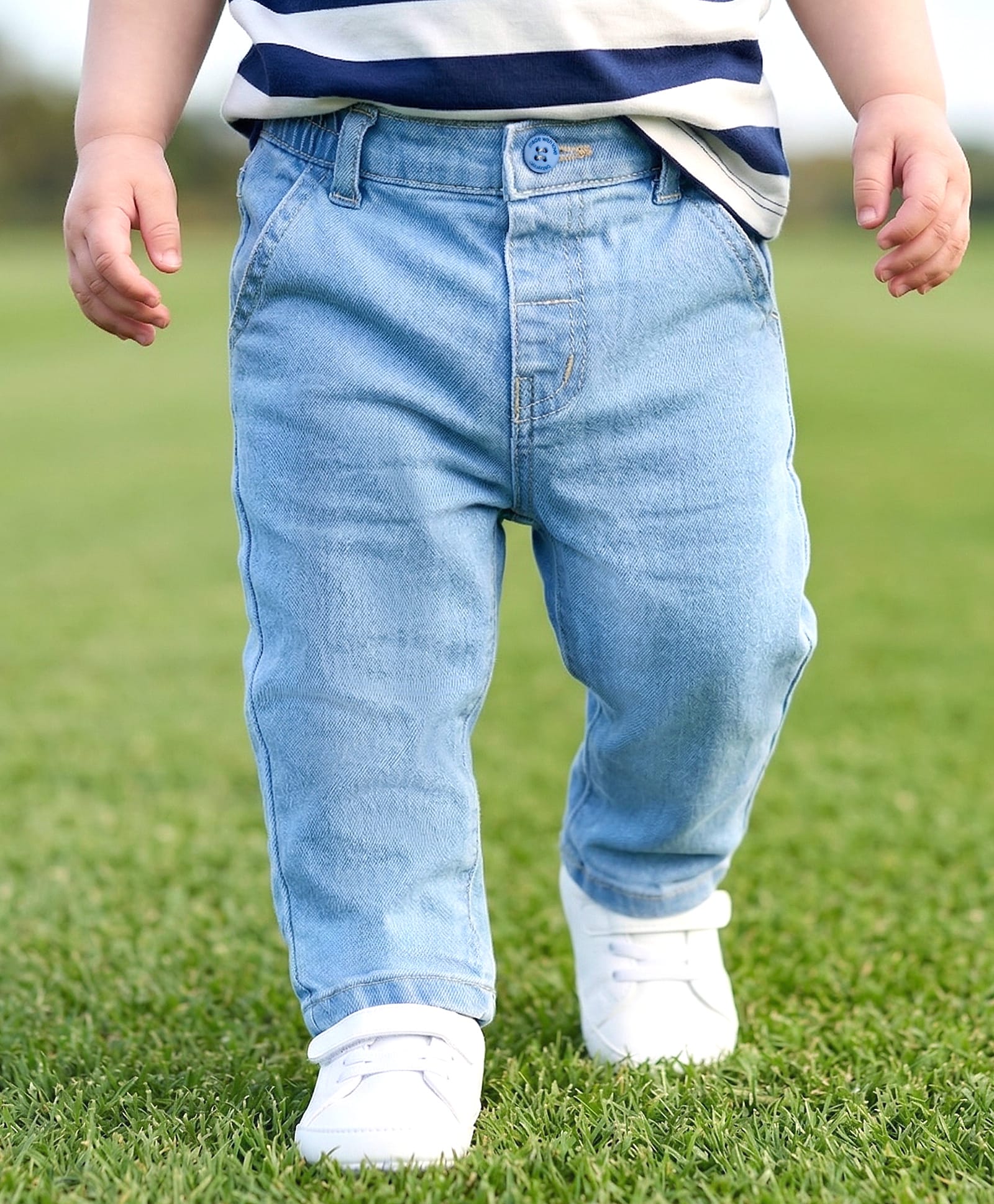 Babyoye Full Length Washed Denim Jeans - Light Blue-picture-12