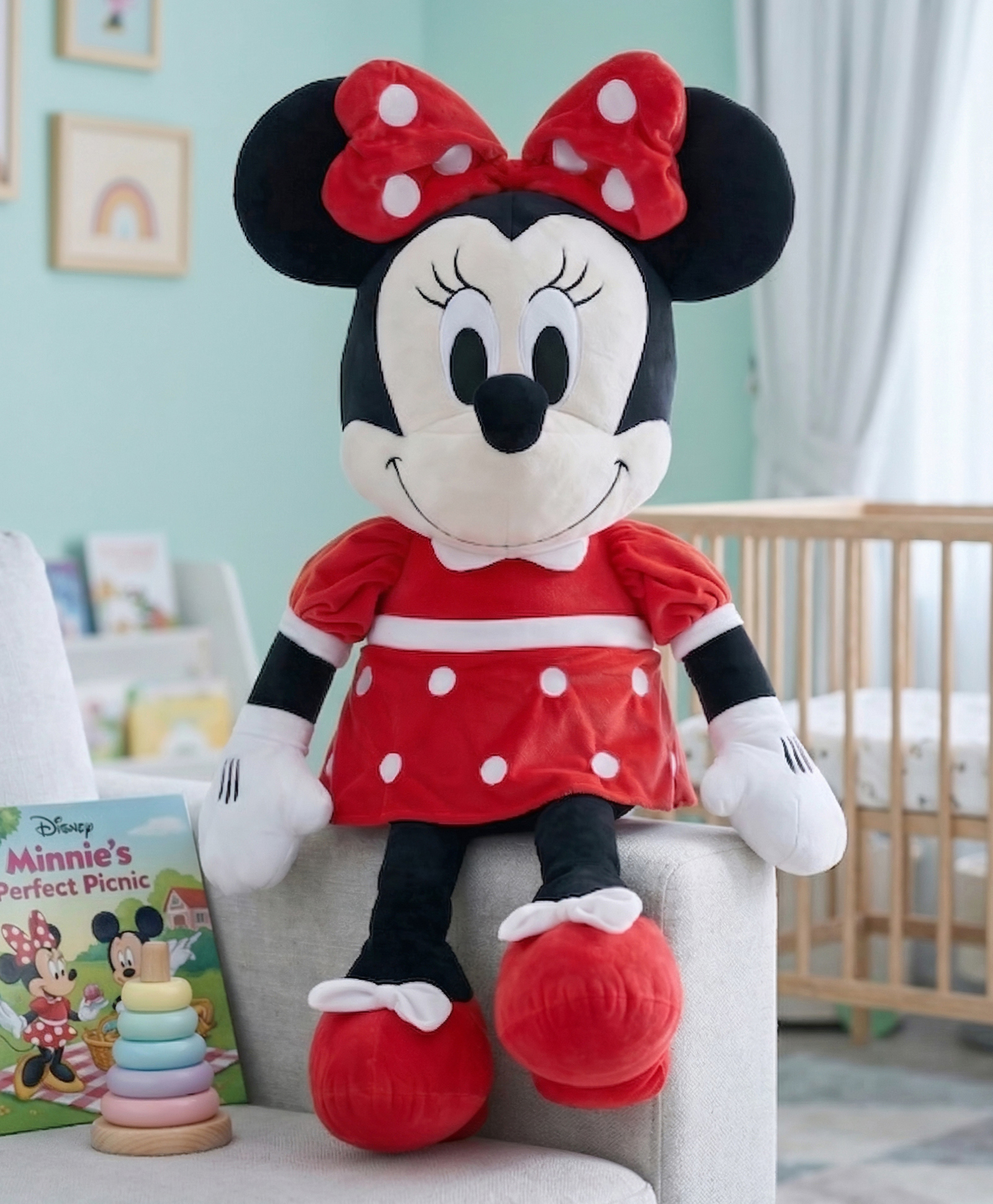 Babyhug Disney Minnie Mouse Soft Toy 50 cm Premium Plush Stuffed Toy Super Soft & Washable Perfect for Cuddle & Gifting Imaginative Play Sleep Companion for Kids BIS Certified Home & Car Décor-image-31