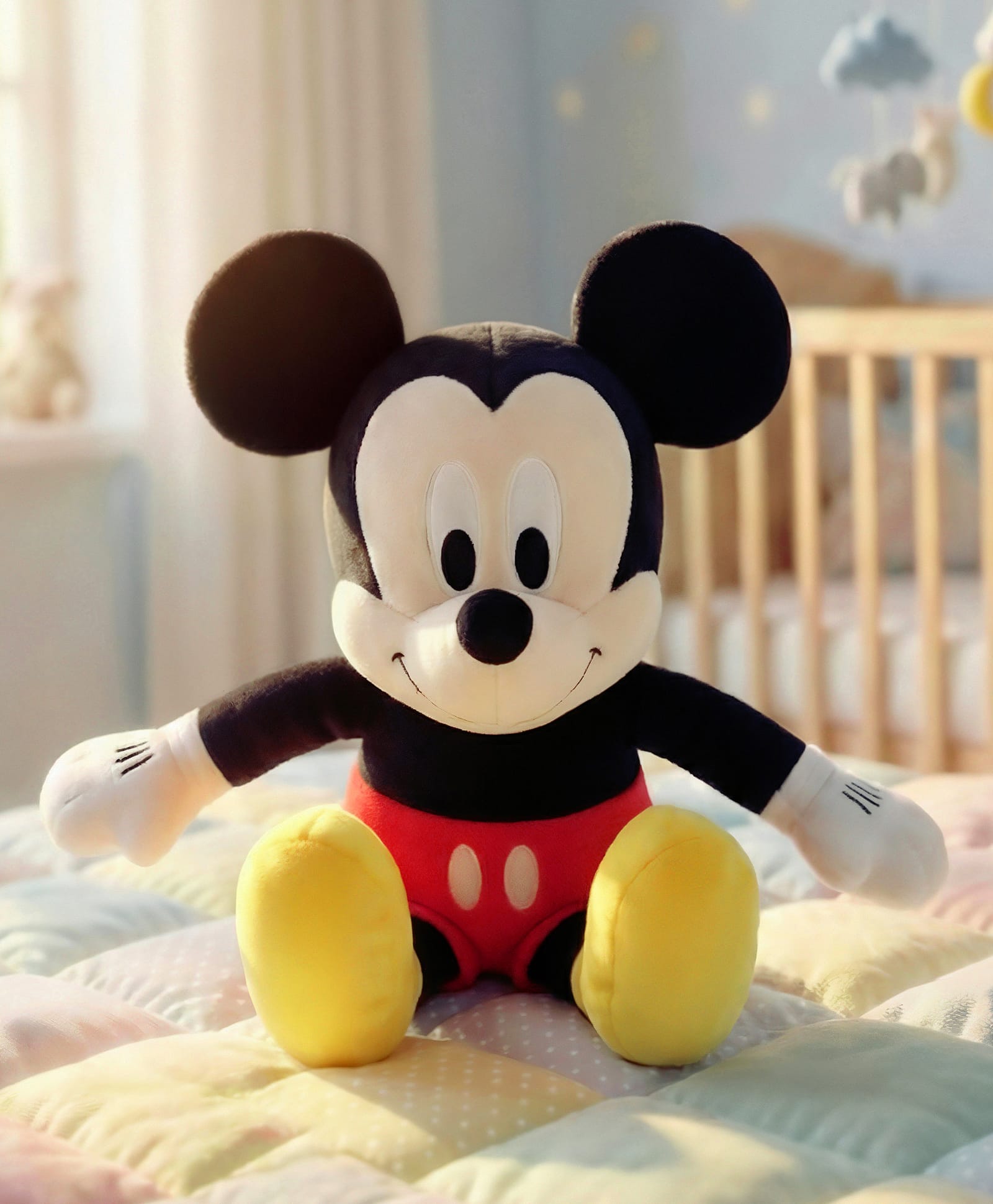 Babyhug Disney Mickey Mouse Soft Toy| Premium Plush Stuffed Toy for Kids| Super Soft & Washable| Perfect for Gifting, Imaginative Play & Emotional Development| Cuddly Toy| BIS Certified - Height 28 cm-picture-22