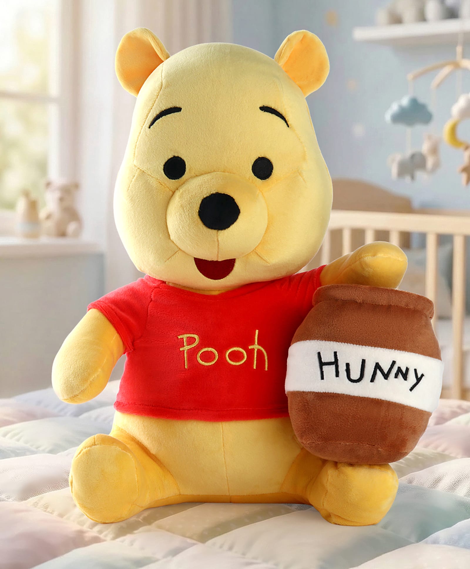 Babyhug Disney 35 cm Winnie the Pooh Soft Toy Premium Plush Stuffed Cuddly Toy Super Soft & Washable Perfect for Gifting, Imaginative Play & Emotional Development BIS Certified Home & Car Decor-image-32