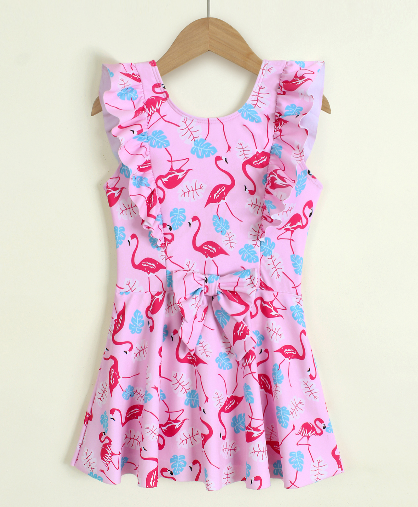 Mark & Mia Sleeveless Flamingo Printed Frock Swimsuit - Pink-image-30