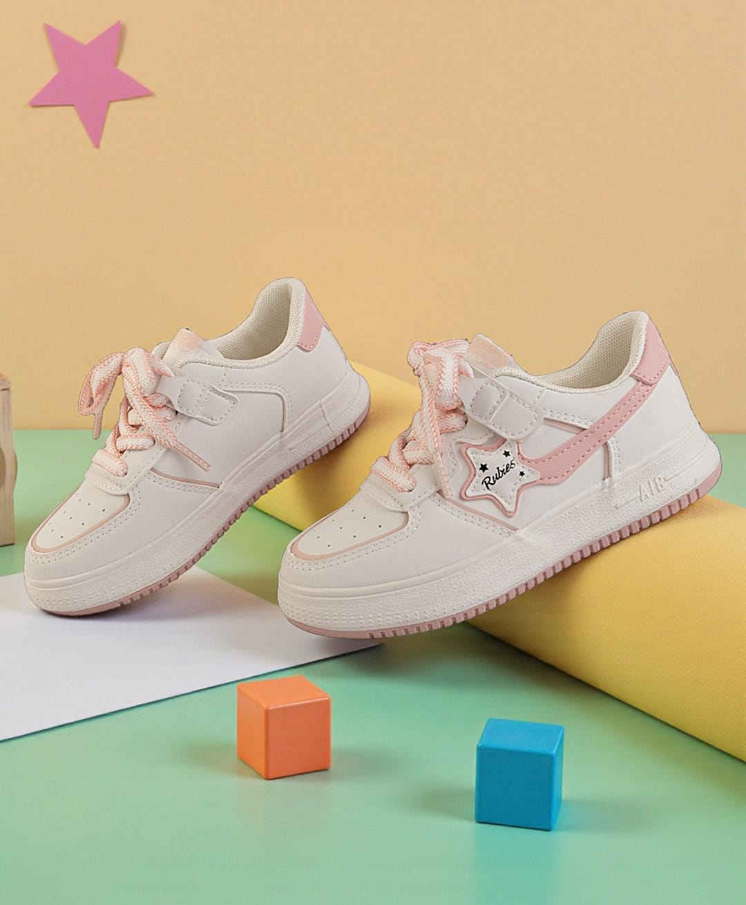 TRUFFLE COLLECTION Star Applique Detailed Velcro Closure Shoes - Pink-picture-36