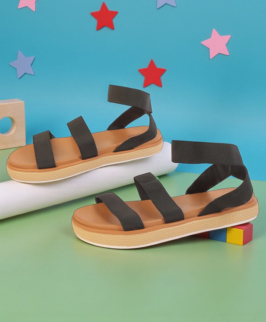 TRUFFLE COLLECTION Solid Slip On Sandals - Black-picture-17